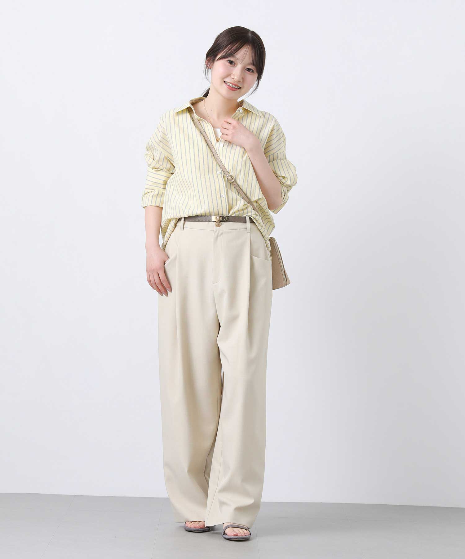 骨格ストレート MAIKA 154cm GWコーデ 全身