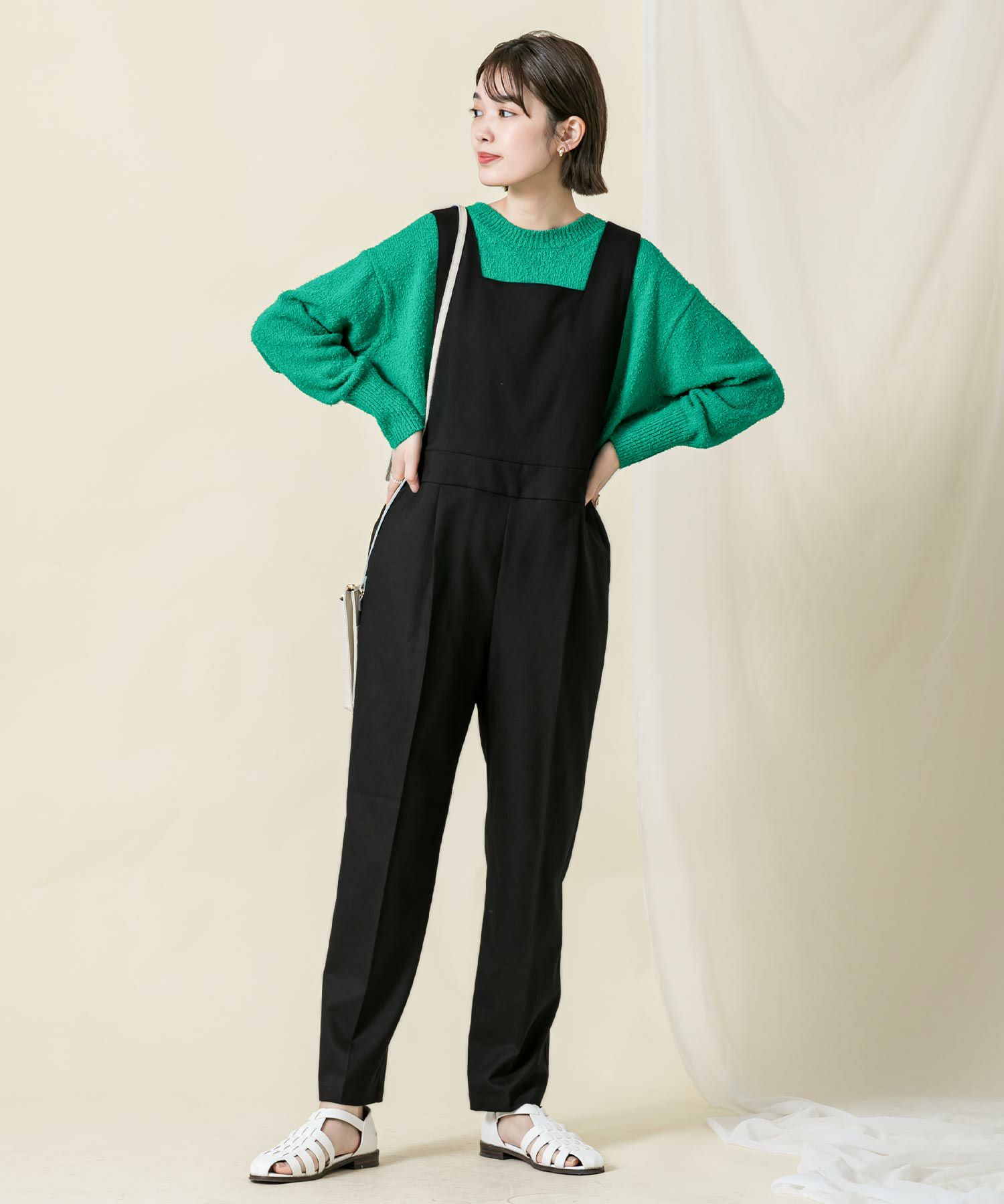 Gready BrilliantのGready Brilliant<br>麻調テーパーサロペット