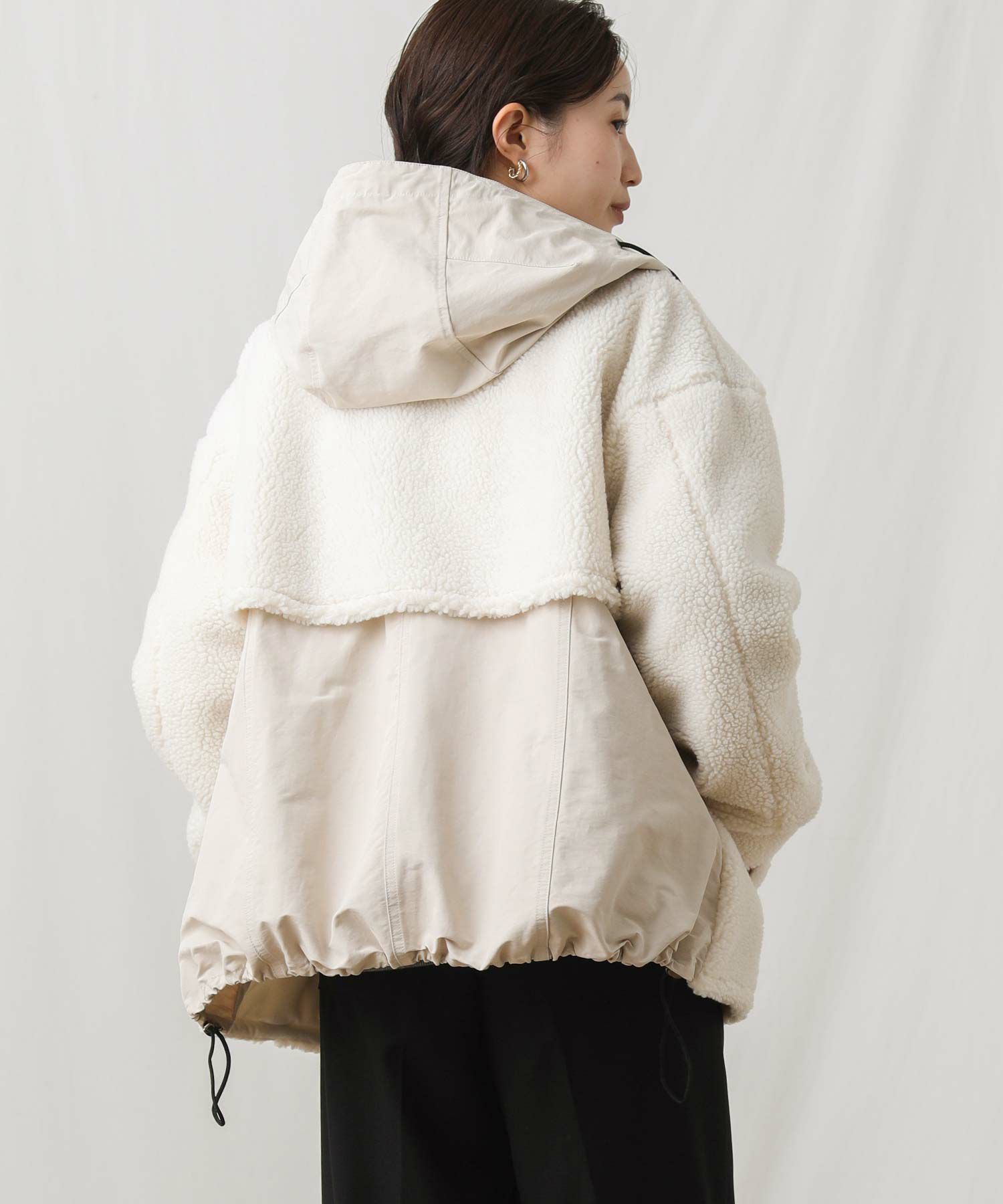 新品未使用！ANAYIフリル付きフードジャケット ライトベージュ 新品未使用！ANAYIフリル付きフードジャケット ライトベージュ - メルカリ