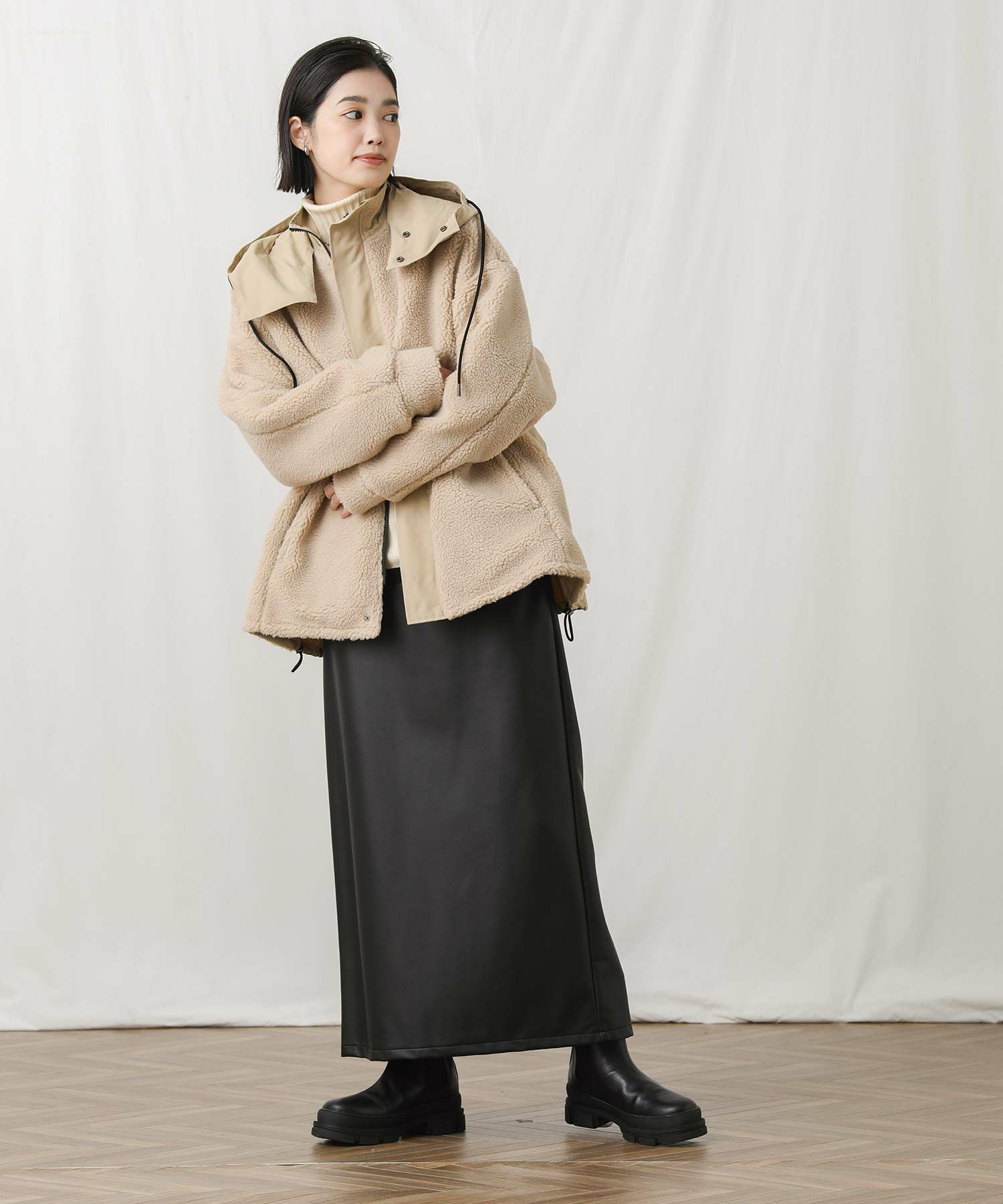 Gready Brilliants.ボアコンビフードジャケット | SEKIMIKI Online