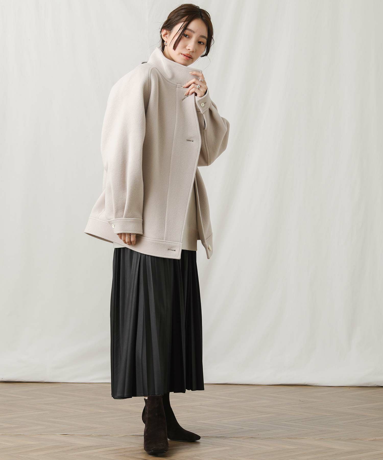 Gready Brilliants.S140スタンドショートコート | SEKIMIKI Online