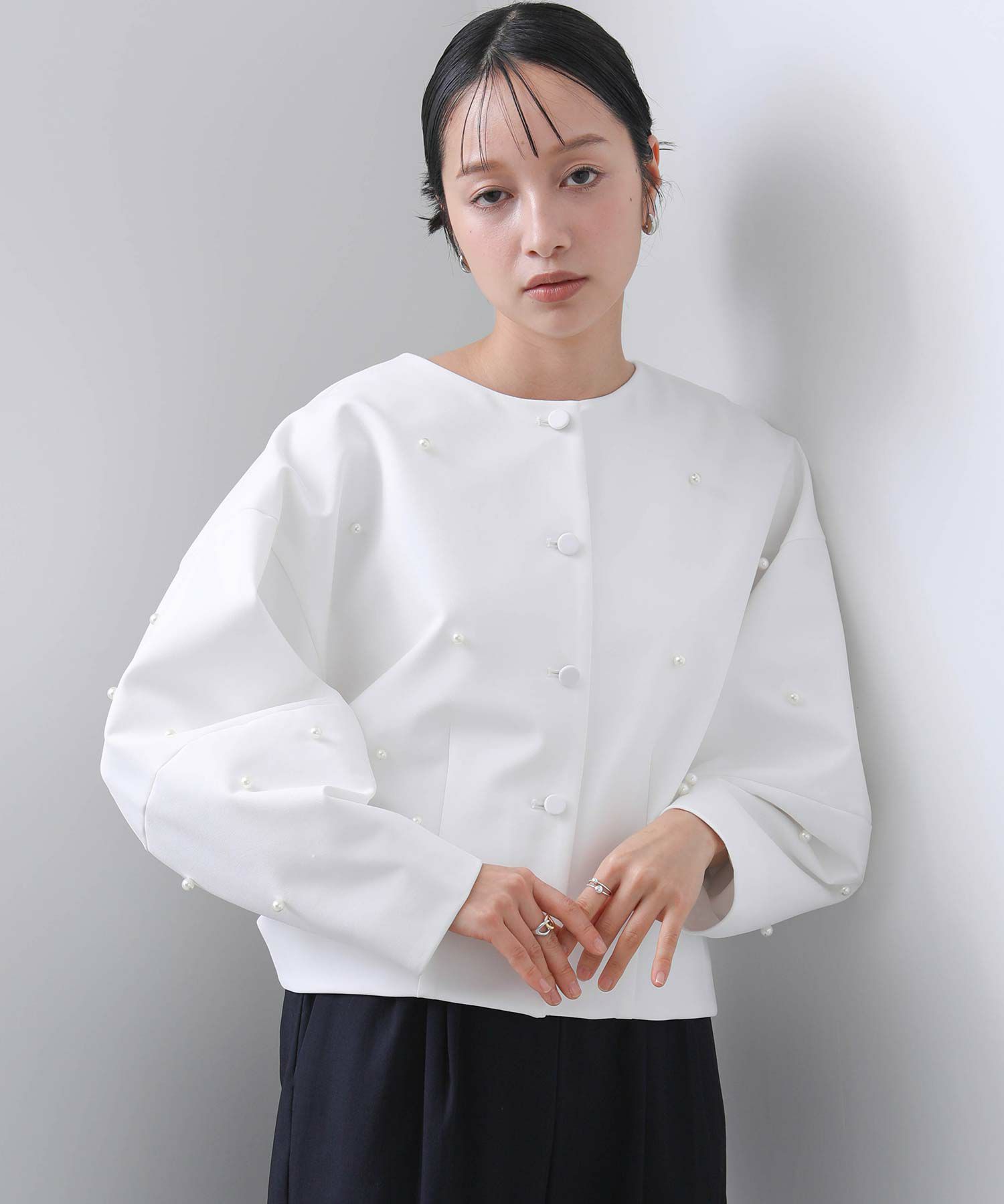 Gready Brilliantノーカラーパールジャケット Gready Brilliant【Special price】ノーカラーパールジャケット