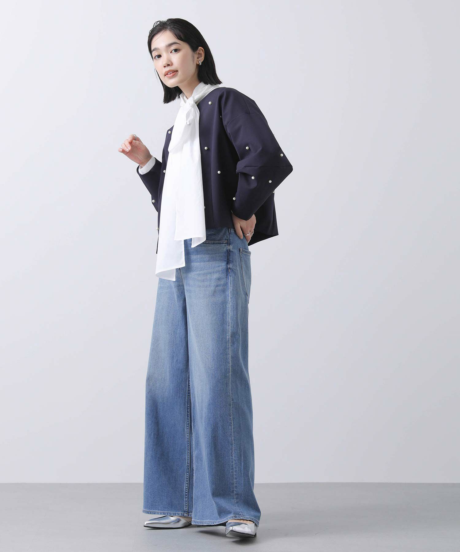 Gready Brilliant【Special price】ノーカラーパールジャケット