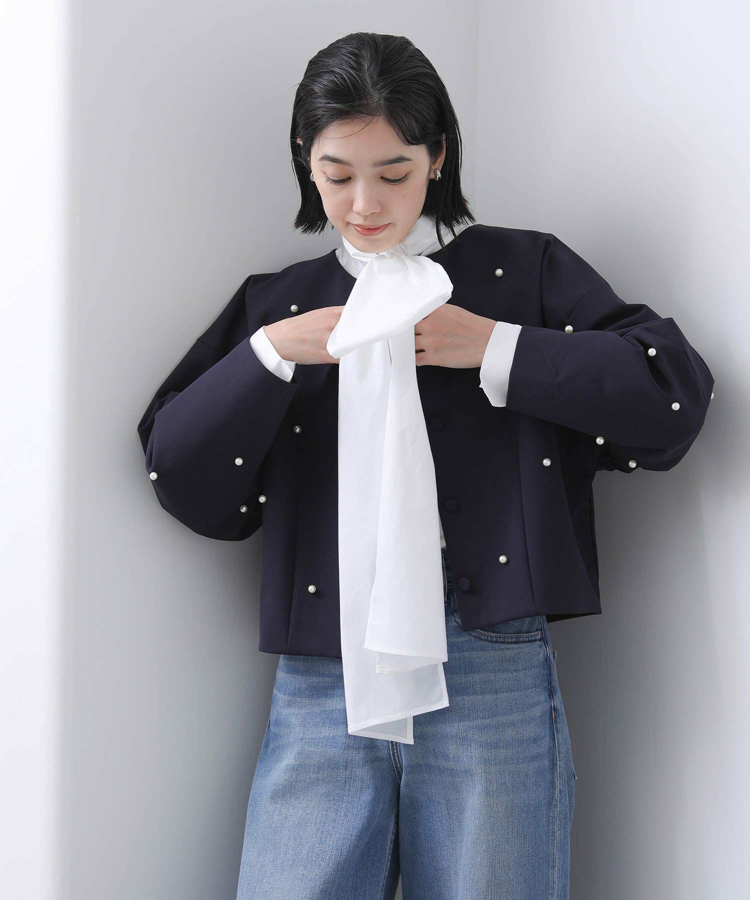 Gready Brilliant【Special price】ノーカラーパールジャケット