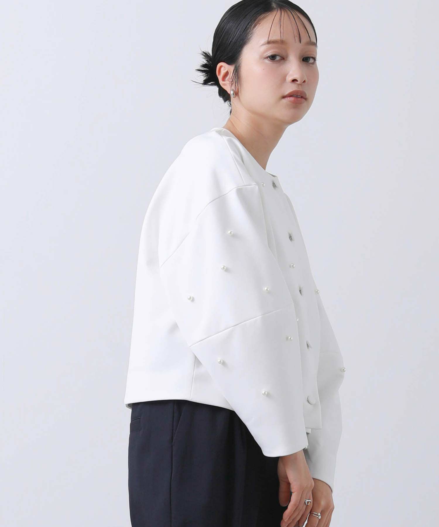 Gready Brilliant【Special price】ノーカラーパールジャケット