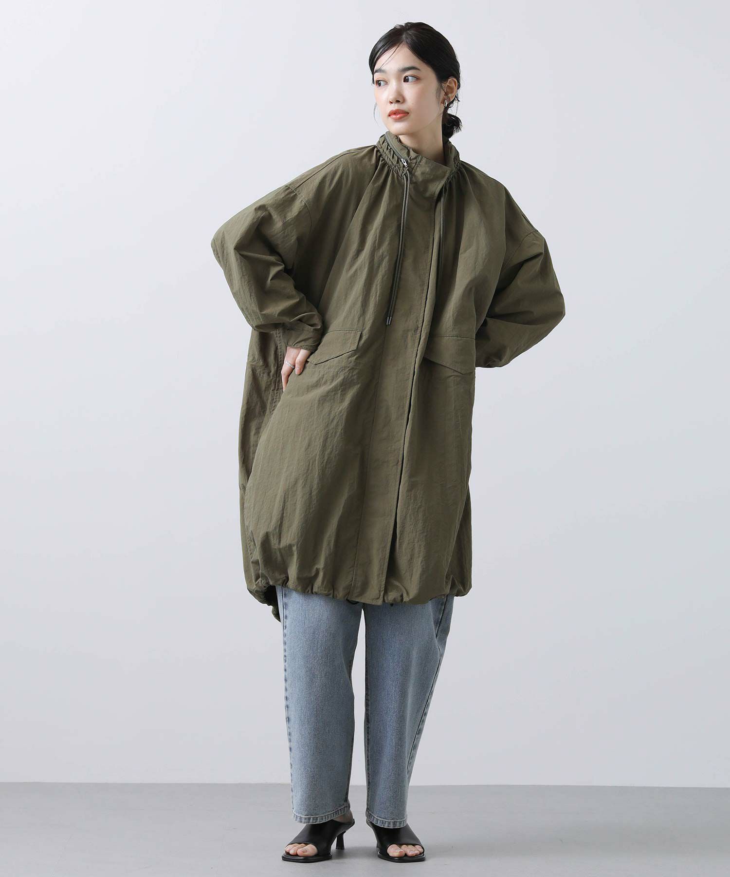 Gready Brilliants.撥水ギャザー襟フィールドコート | SEKIMIKI Online