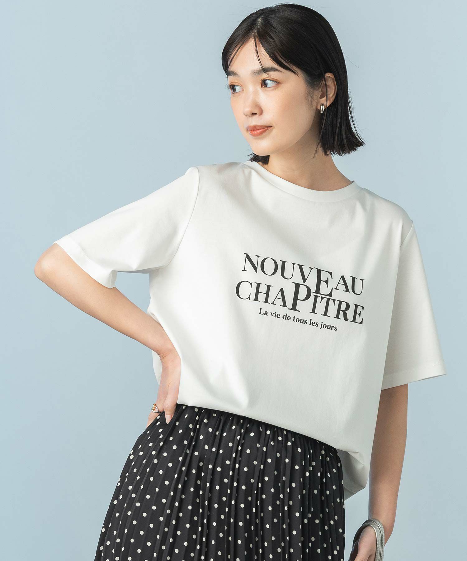 Gready Brilliantレース重ねロゴフレンチスリーブカットソー Gready Brilliantレース重ねロゴフレンチスリーブカットソー