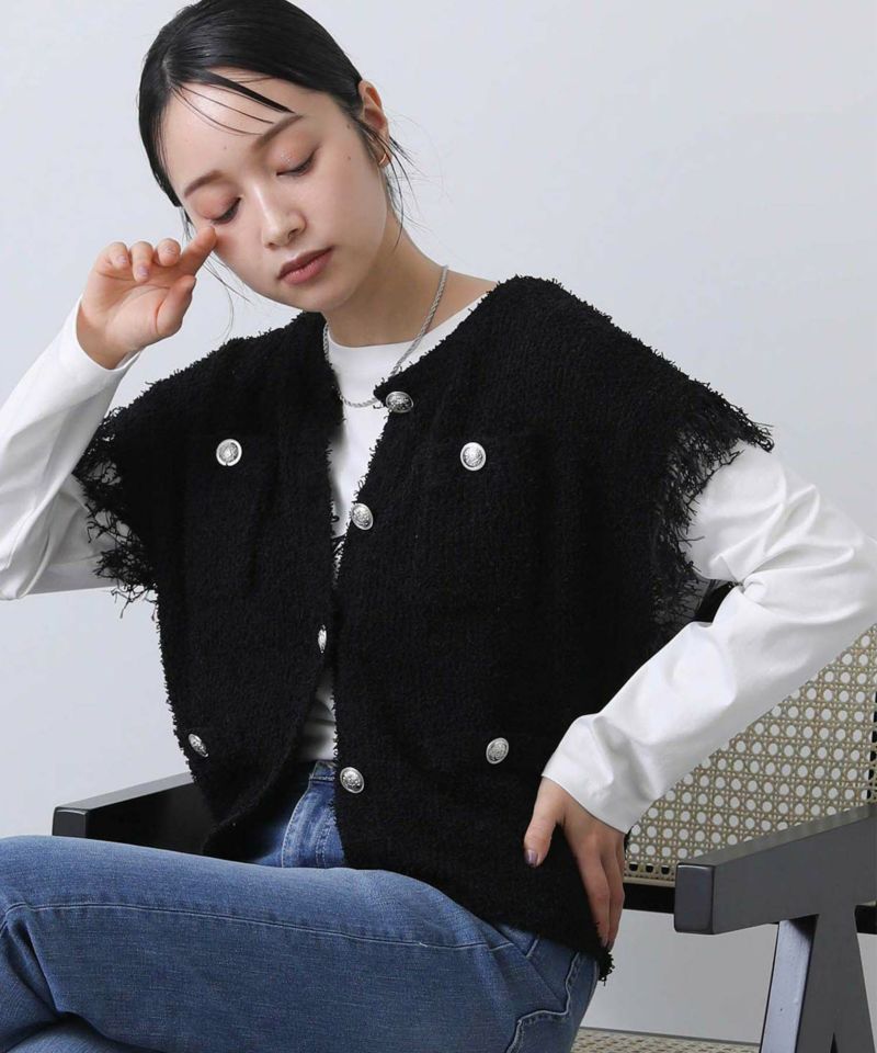 【新品未使用タグあり】Gready Brilliant LU麻ヘリンボンベスト Gready BrilliantLU麻ヘリンボンベスト | SEKIMIKI Online