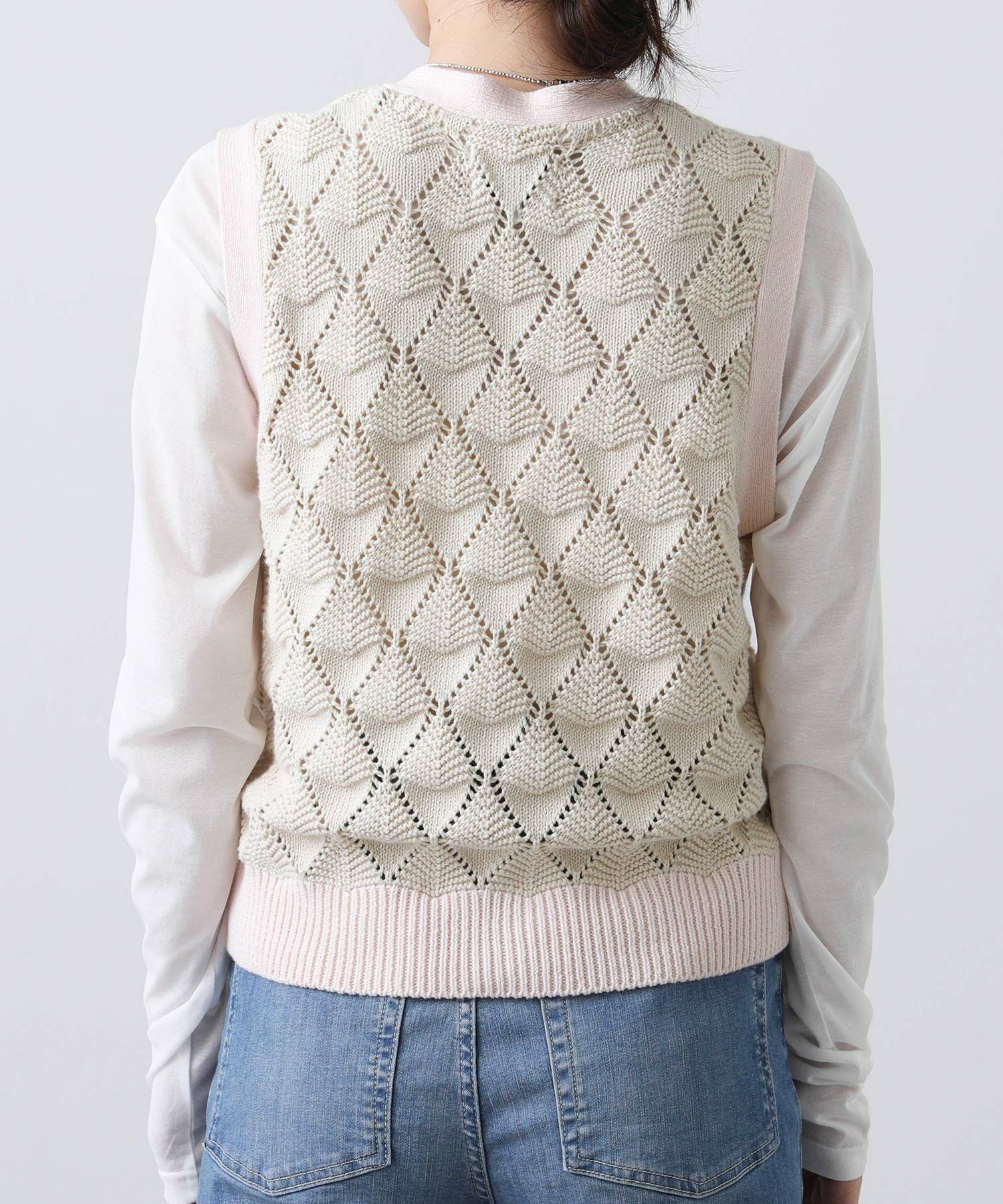 Gready Brilliants.Numph透かし柄ニットベスト | SEKIMIKI Online