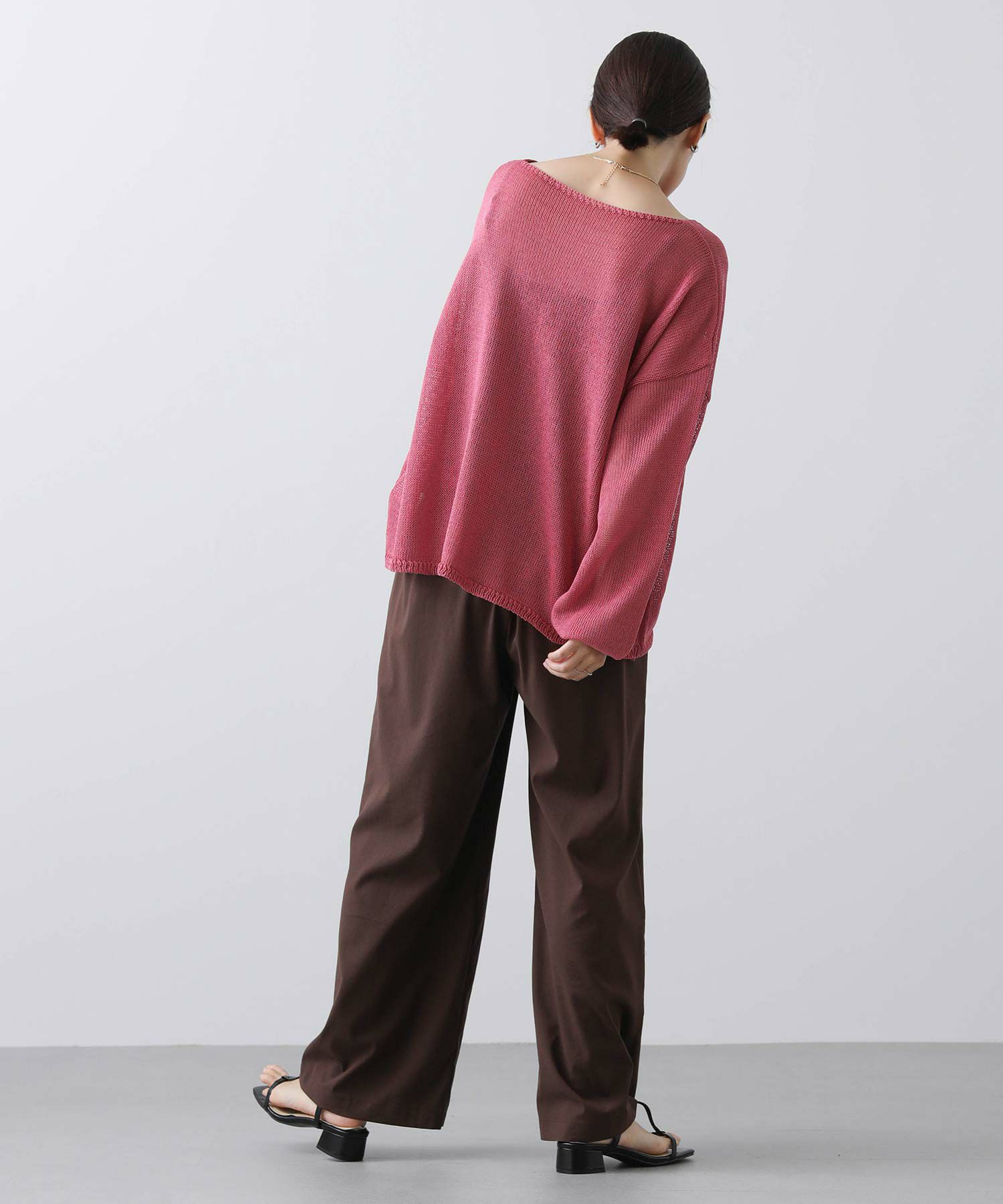 Gready Brilliants.ボートネックワイド長袖ニット | SEKIMIKI Online