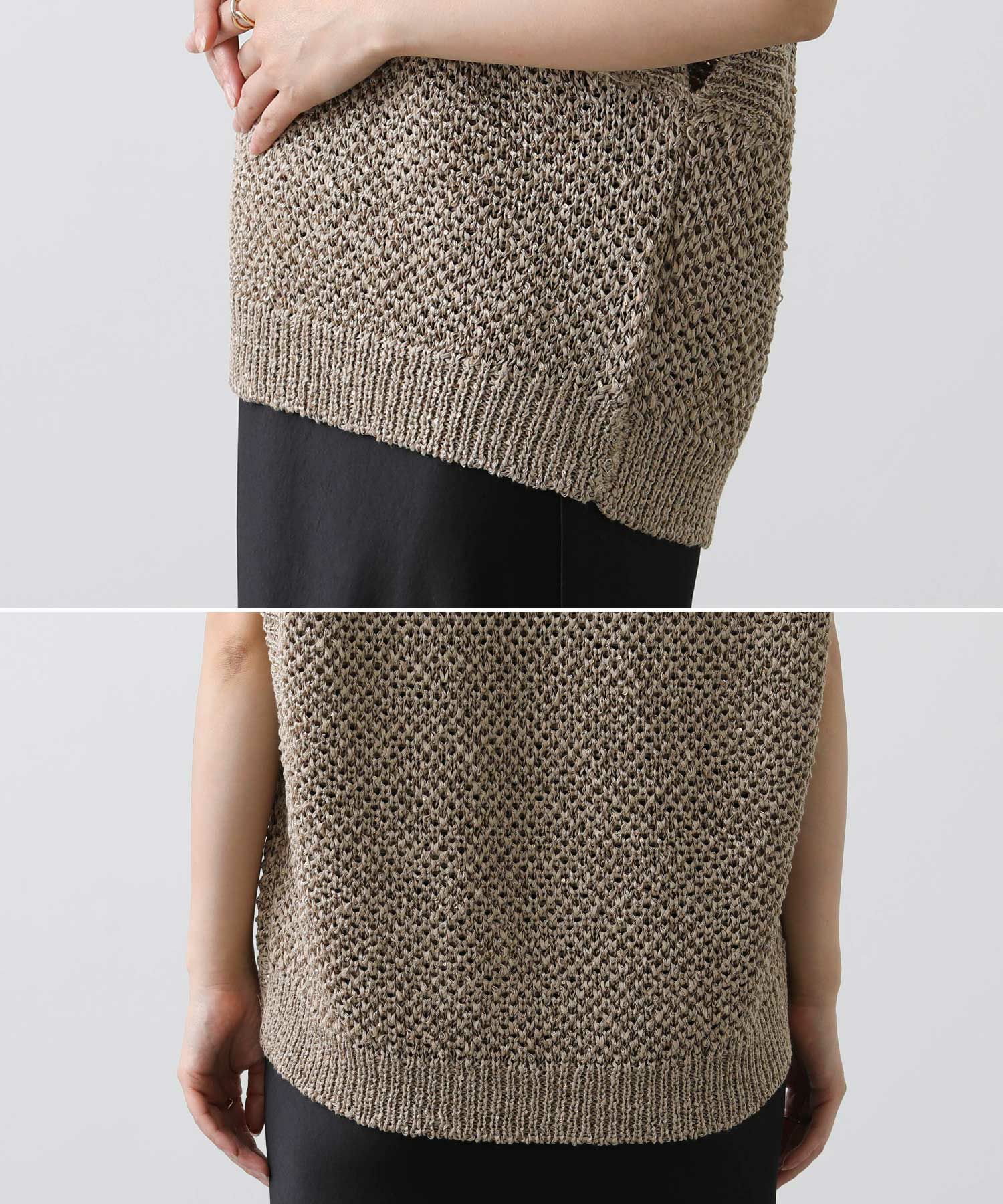 Gready Brilliant メッシュバックスリットニット Gready Brilliantメッシュバックスリットニット | SEKIMIKI Online