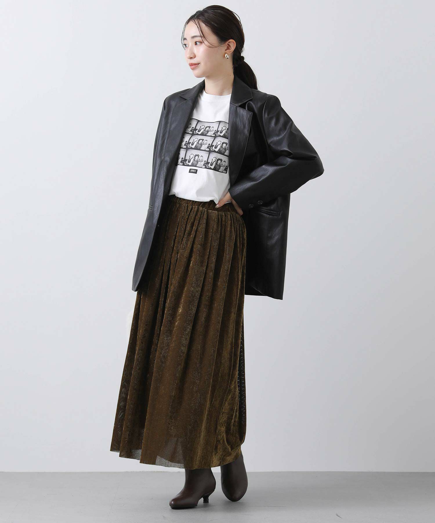 Gready Brilliants.エコレザーテーラードジャケット | SEKIMIKI Online