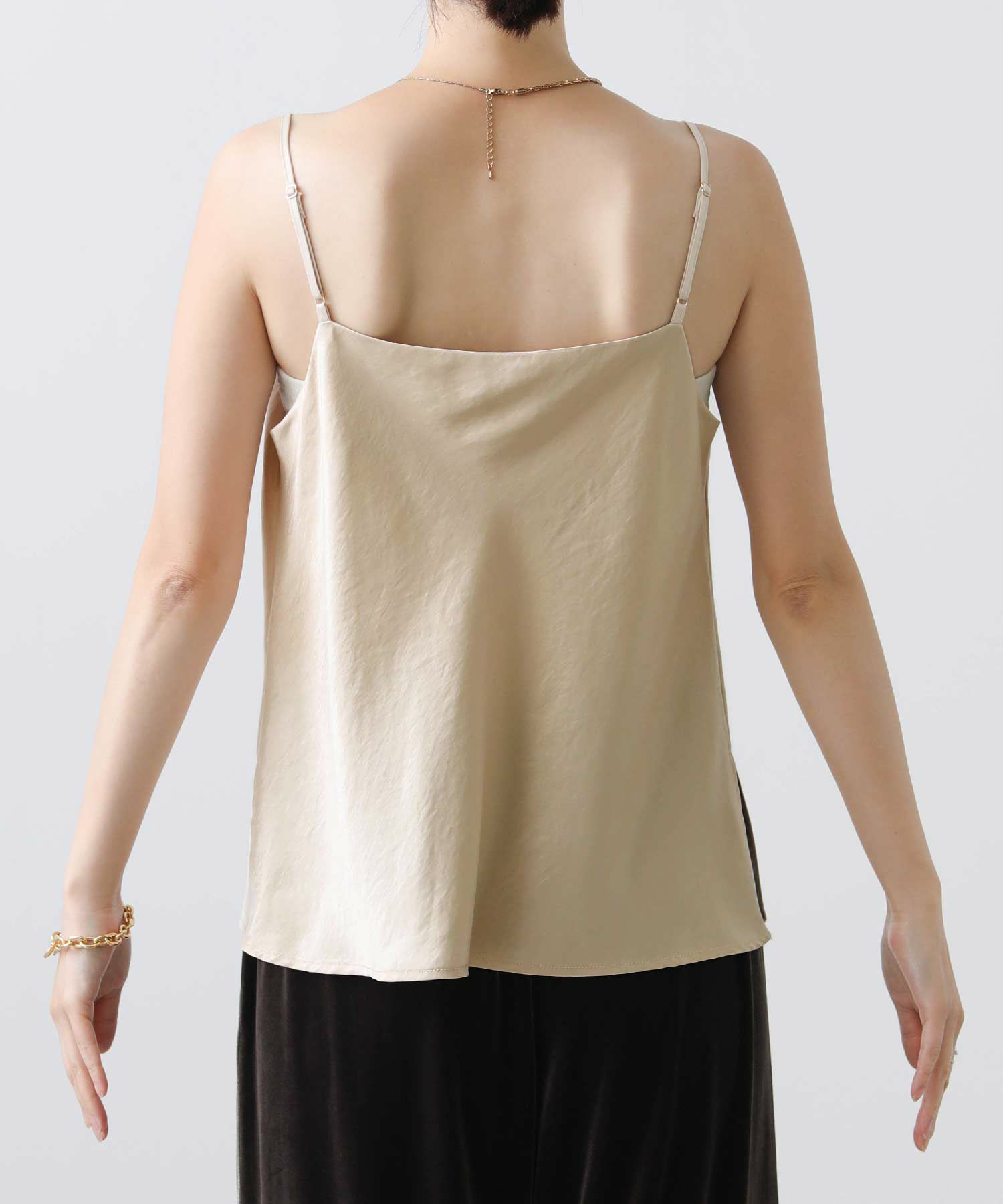 Gready Brilliants.サテンドレープキャミ | SEKIMIKI Online