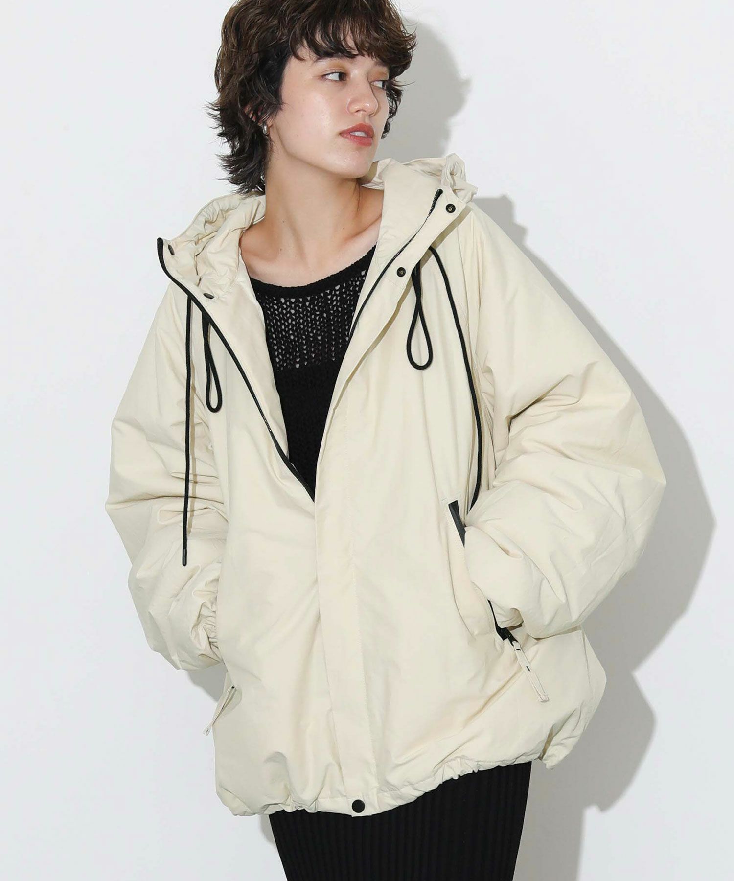 トゥデイフル Hoodie Puff Jacket ブラック 38サイズ （TODAYFUL  