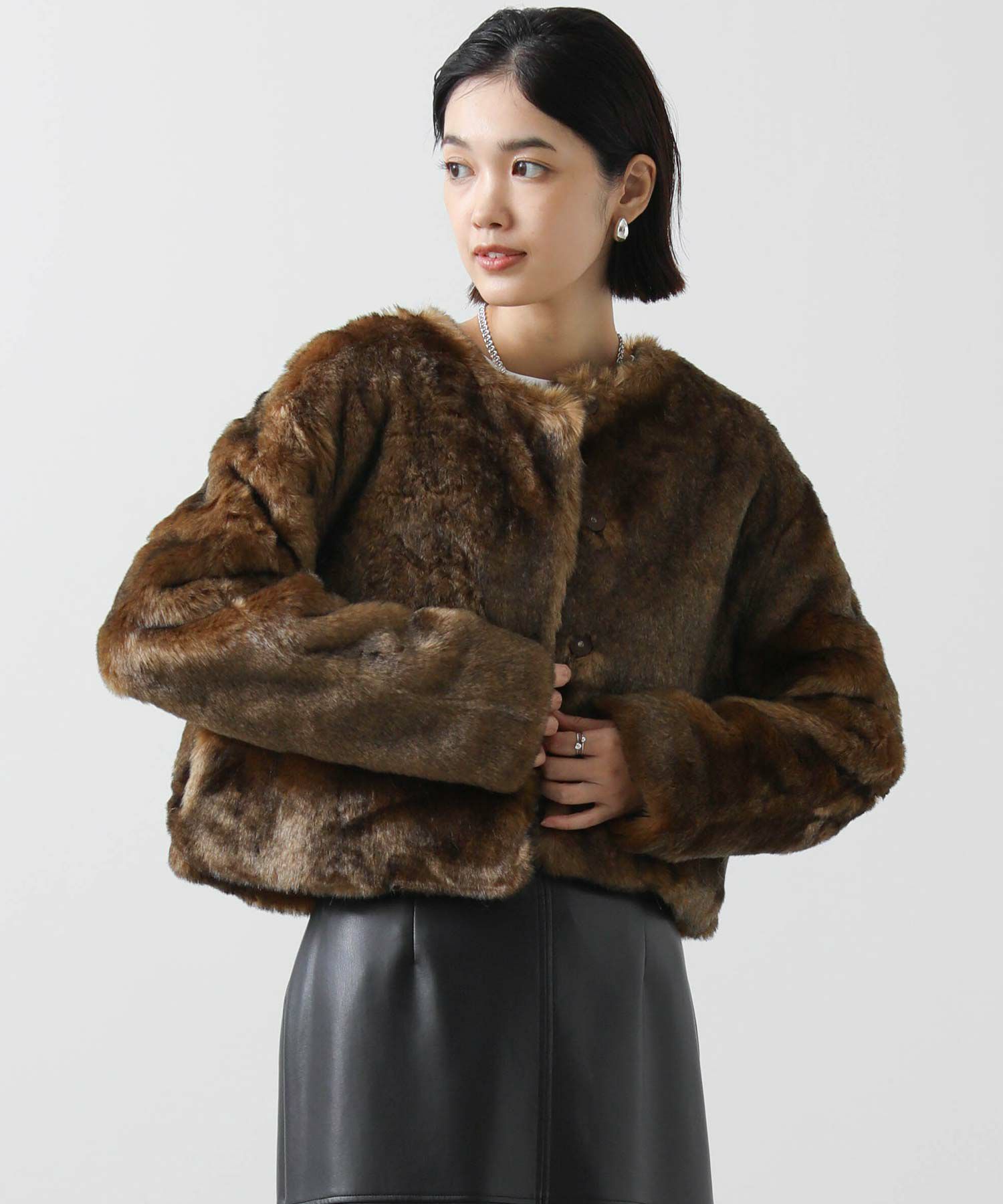 Gready Brilliants.ミンクライクファーショートジャケット | SEKIMIKI