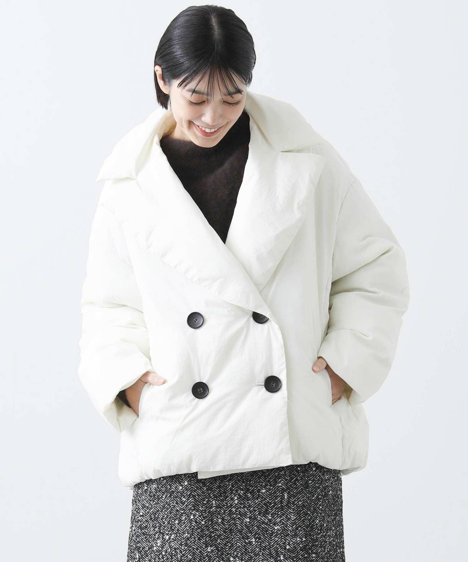 Gready Brilliants.中綿テーラーショートコート | SEKIMIKI Online