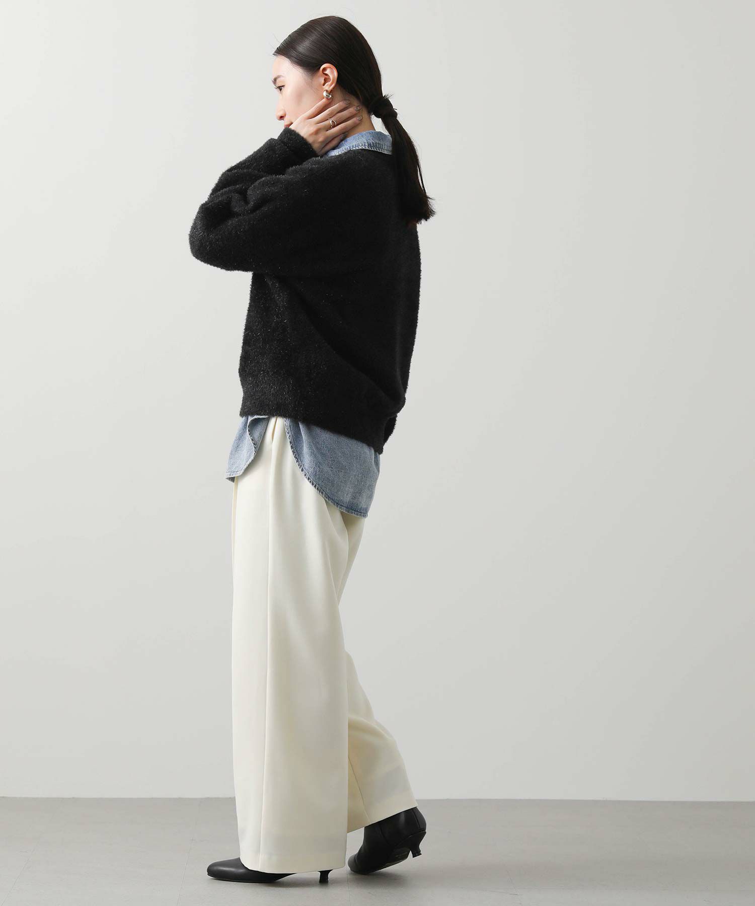【新品】Gready Brilliant グラデシャギークルーネックニット Gready Brilliantラメシャギークルーパフスリーブニット