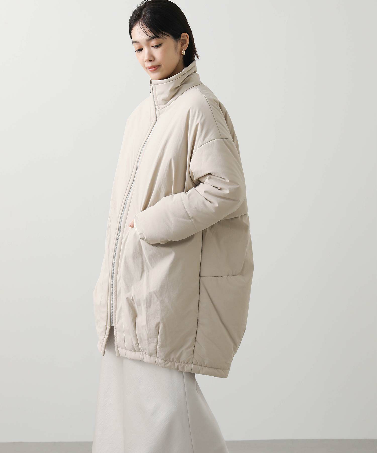 Gready Brilliants.スタンド中綿オーバーコート | SEKIMIKI Online