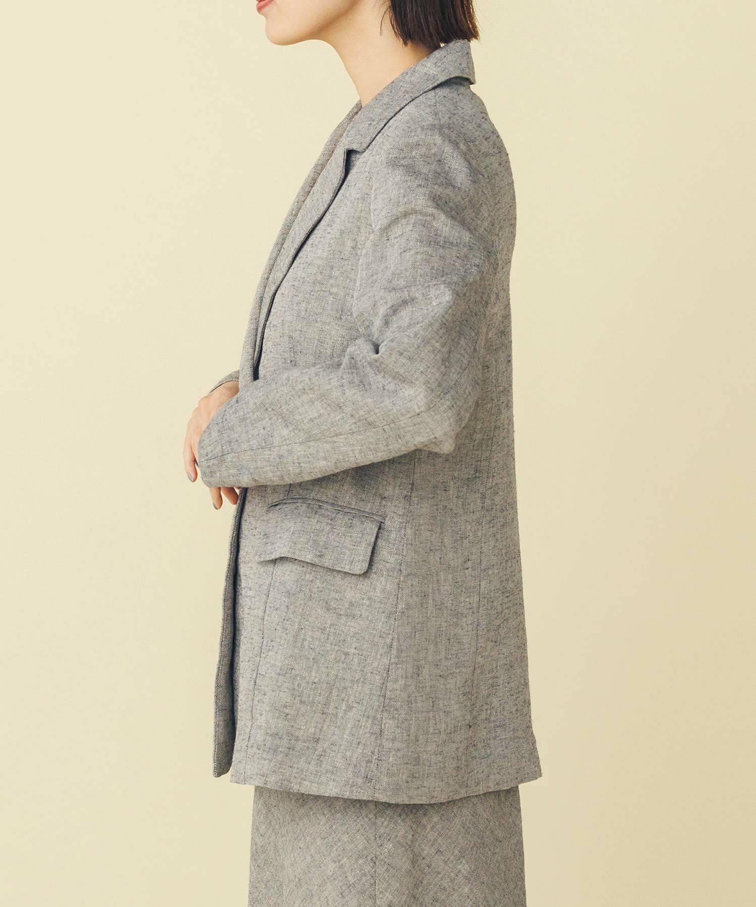 極美品✨Sartoria Cantarelli リネン テーラードジャケット セール】 [定番スーツ]トリコットカノコテーラードジャケット