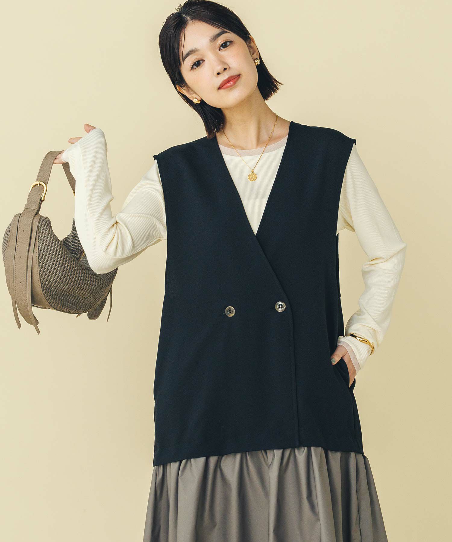 グレディブリリアン VネックAフレア ジャンパースカート Gready