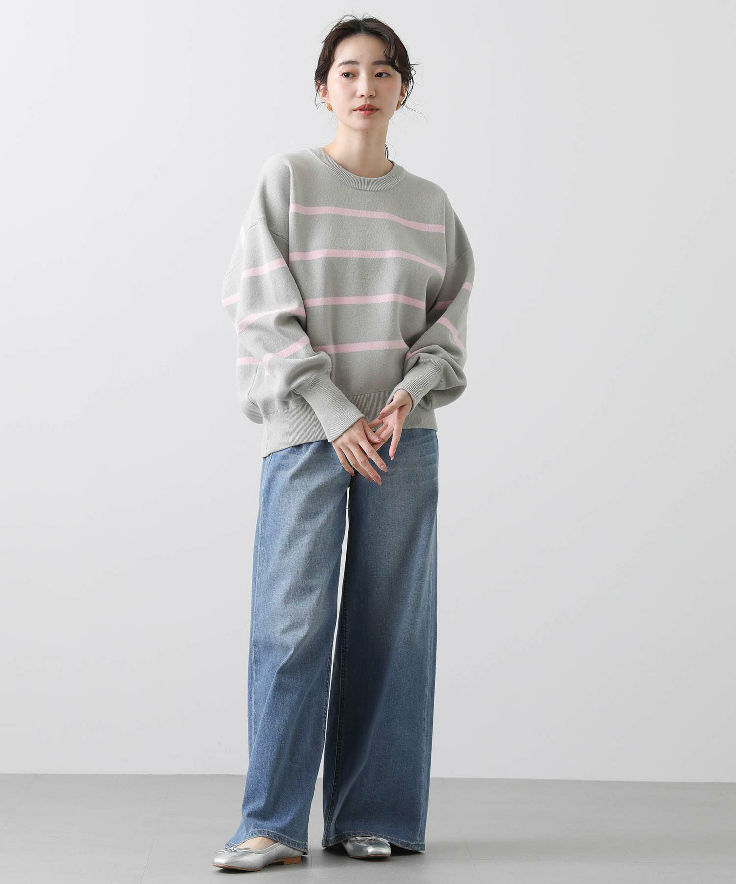 今期新品⭐︎ Gready Brilliant 綿ボーダークルーネックニット Gready Brilliant綿ボーダークルーネックニット | SEKIMIKI Online