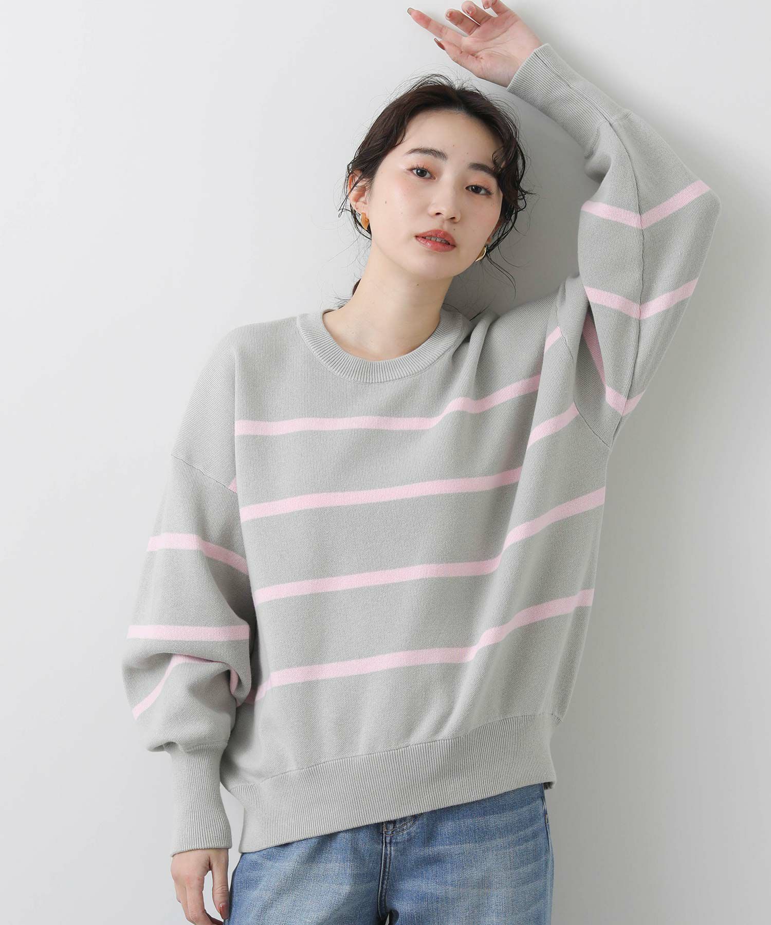 今期新品⭐︎ Gready Brilliant 綿ボーダークルーネックニット Gready Brilliant綿ボーダークルーネックニット | SEKIMIKI Online