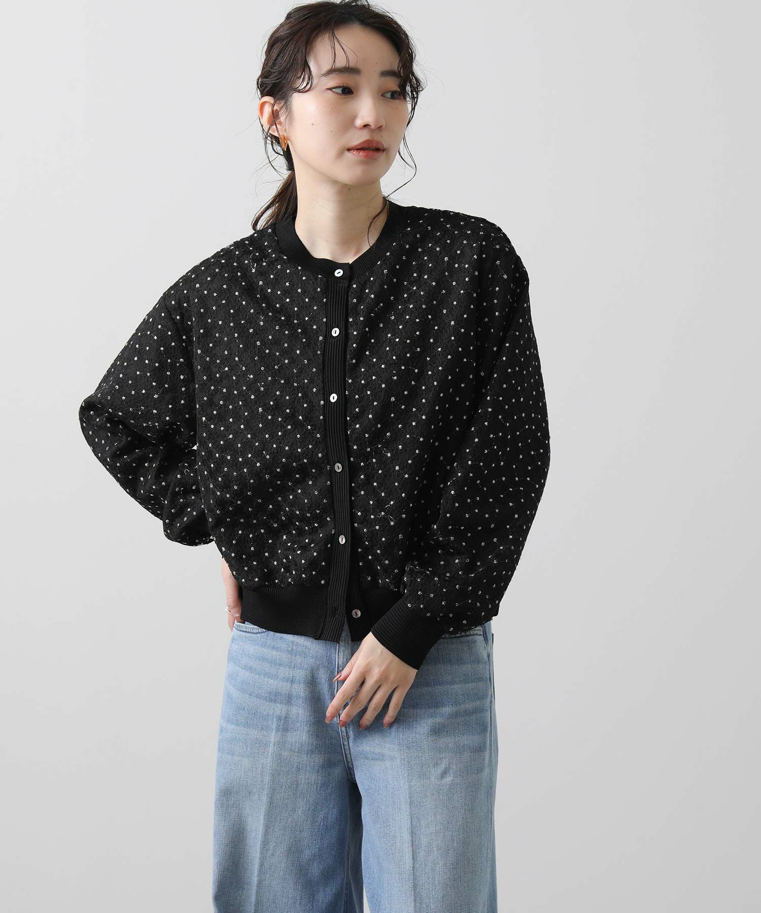 最安値 Gready BrilliantLU花刺繍カーディガン Online SEKIMIKI | トップス