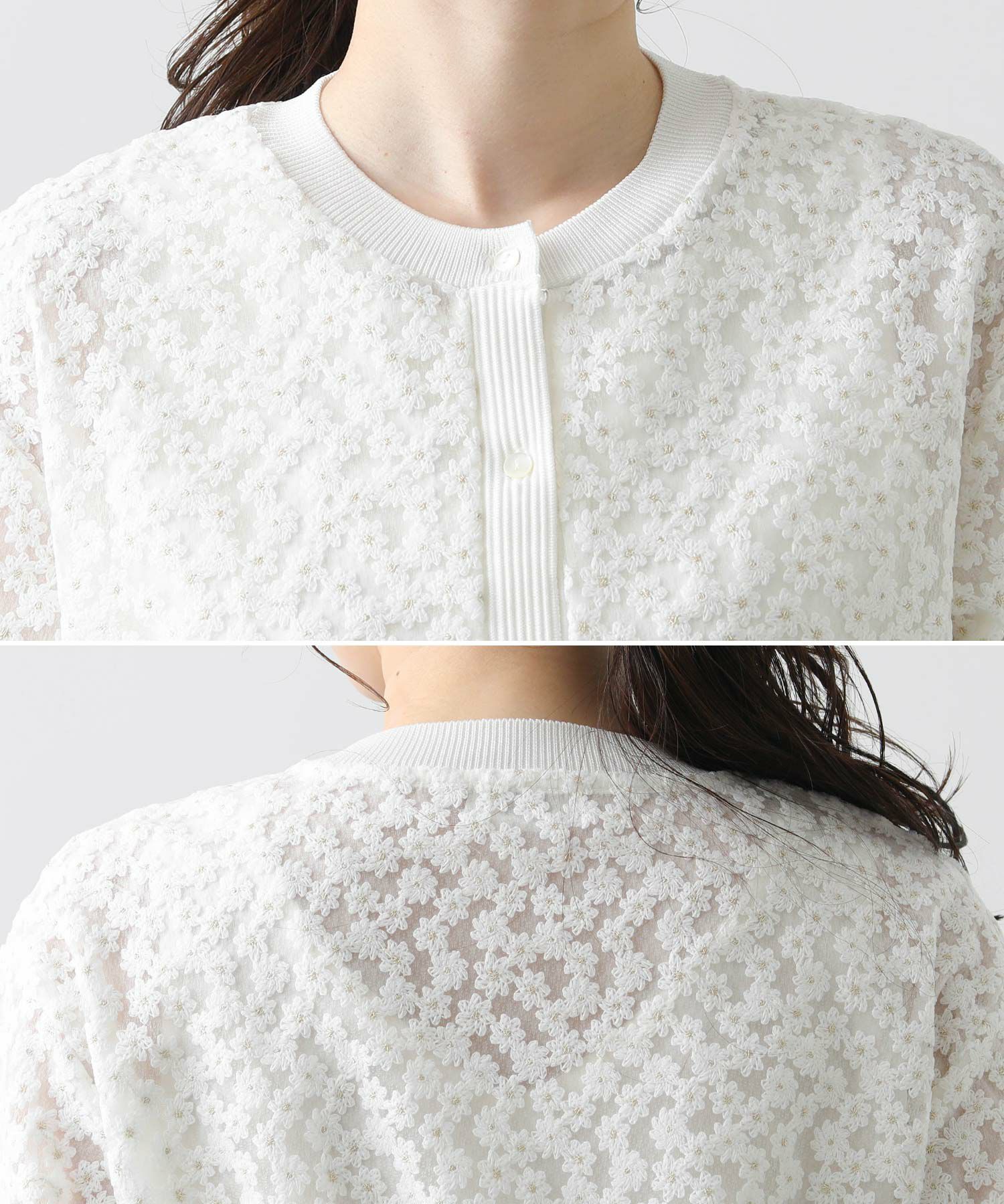 Gready BrilliantLU花刺繍カーディガン | SEKIMIKI Online