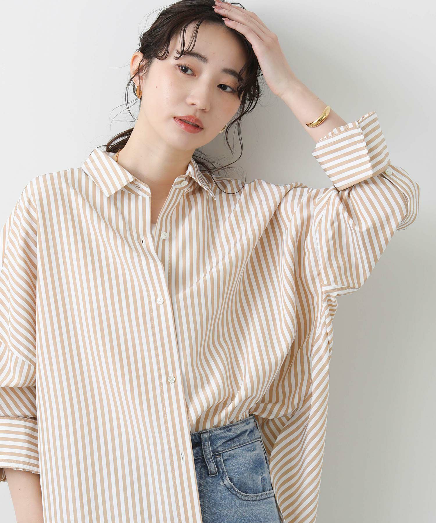 グレディブリリアン ＬＵストライプＢＩＧシャツ Gready Brilliant｜LUストライプBIGシャツ | Rakuten