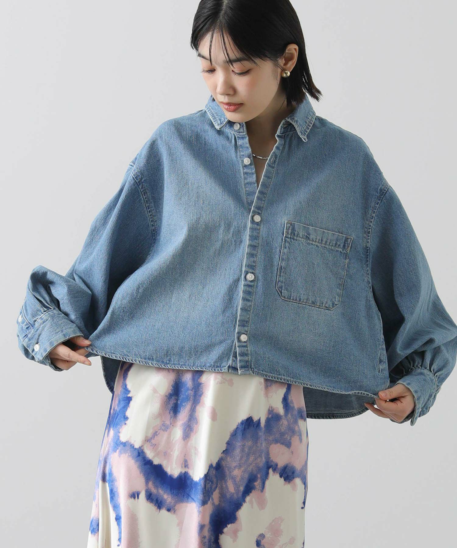 新品Grady Brilliant デニムシャツ　完売　ピンク Gready Brilliant｜シアーデニムシャツ | Rakuten Fashion(楽天