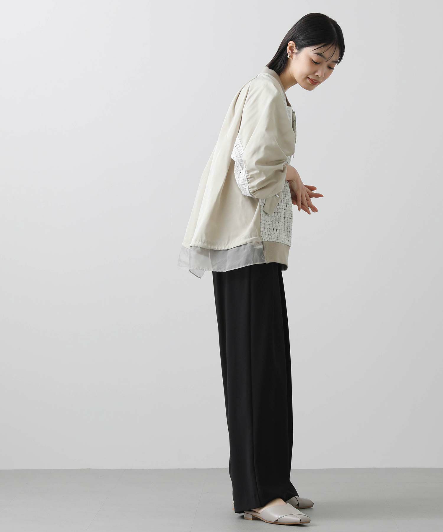 Gready Brilliant　ツィードｍａ－１スリーブブルゾン　今季 Gready Brilliants.end_ツィードMA－1ブルゾン | SEKIMIKI Online