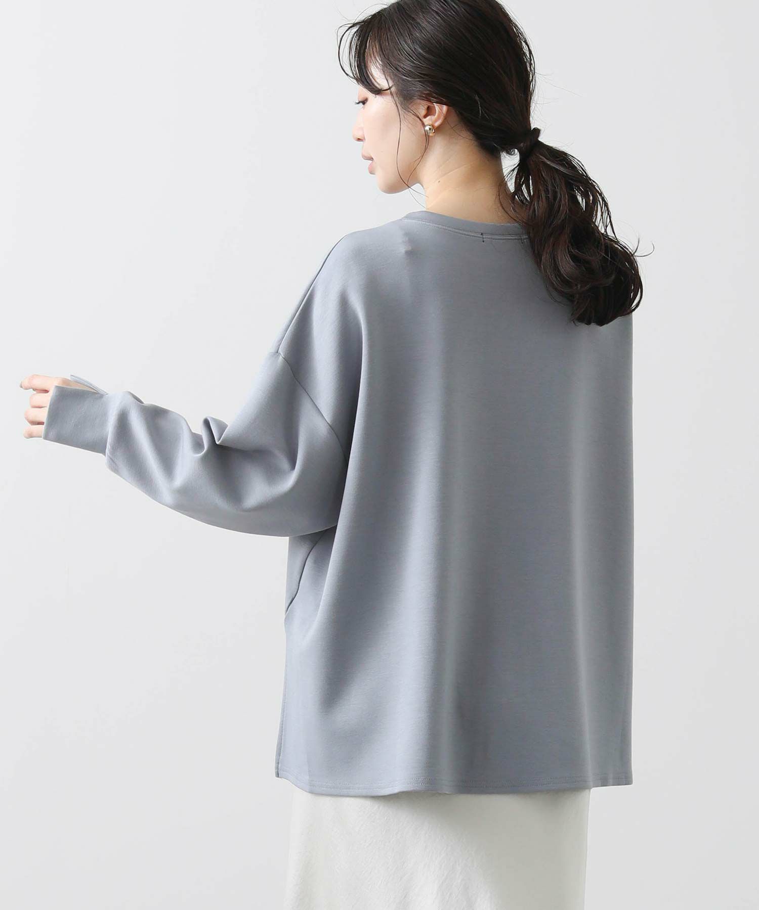 新品タグ付 Gready Brilliant ダンボール×ニット裾配色カットソー Gready BrilliantFETEダンボールクルーカットソー