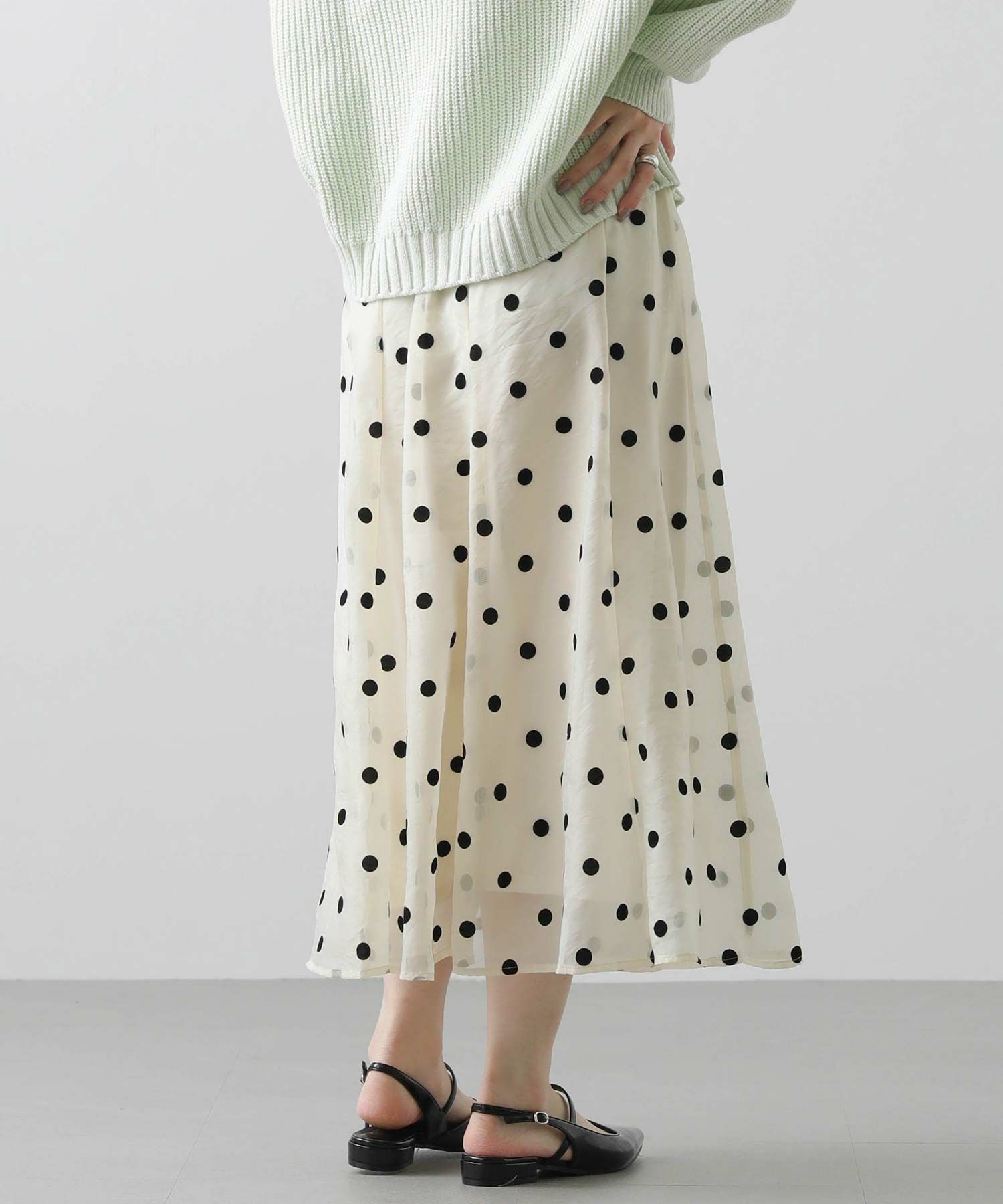 Gready Brilliants.オーガンドットギャザースカート | SEKIMIKI Online