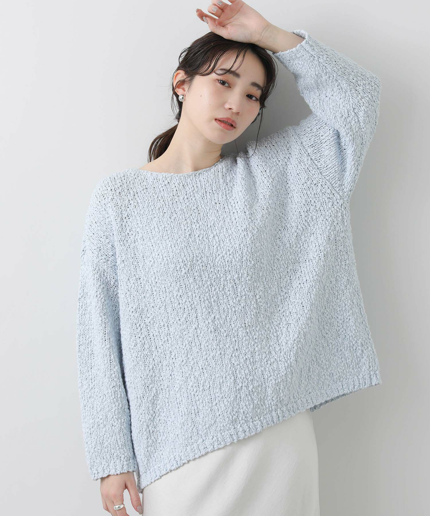 Gready BrilliantモールメッシュワイドVネックニット