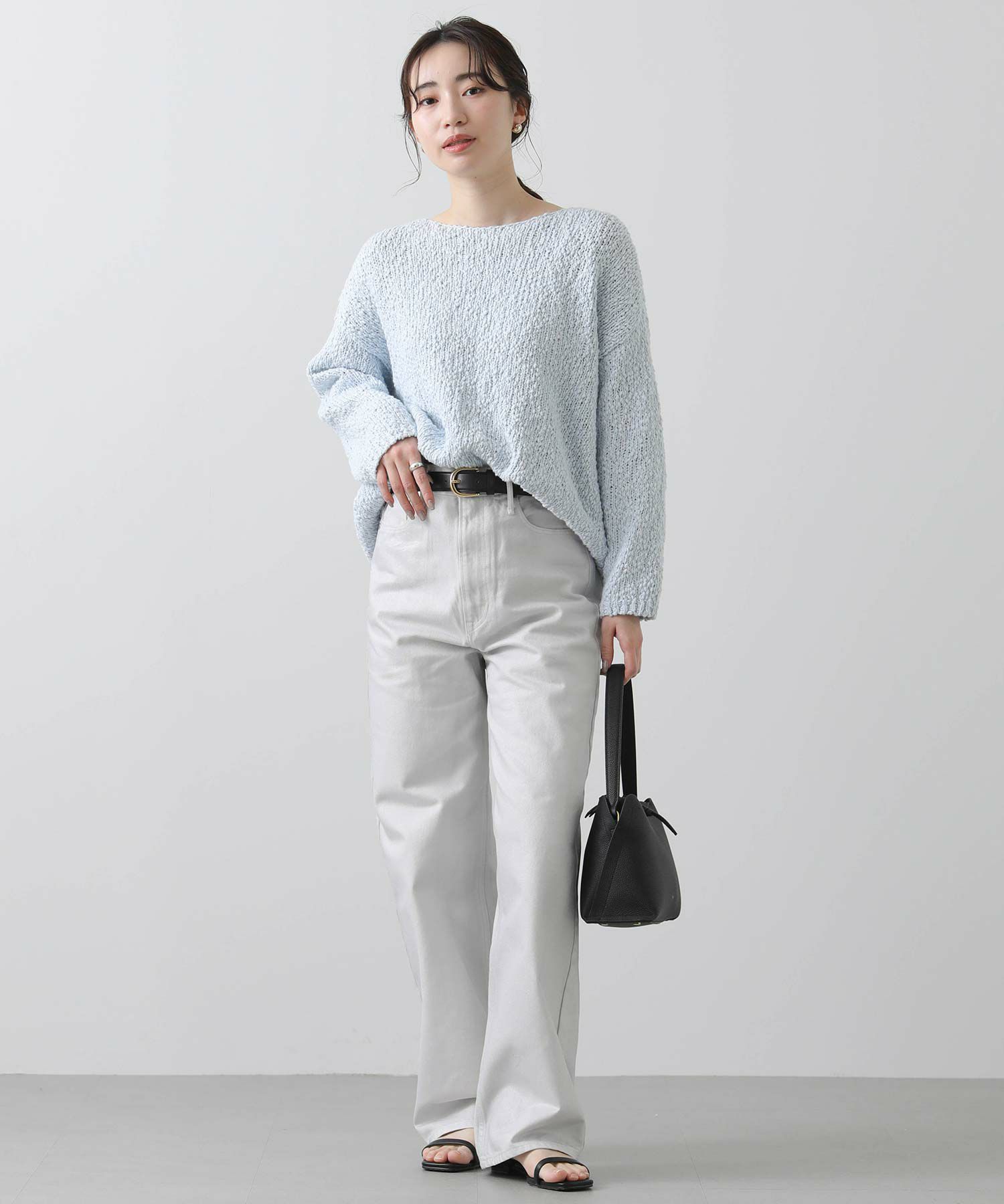 Gready BrilliantモールメッシュワイドVネックニット