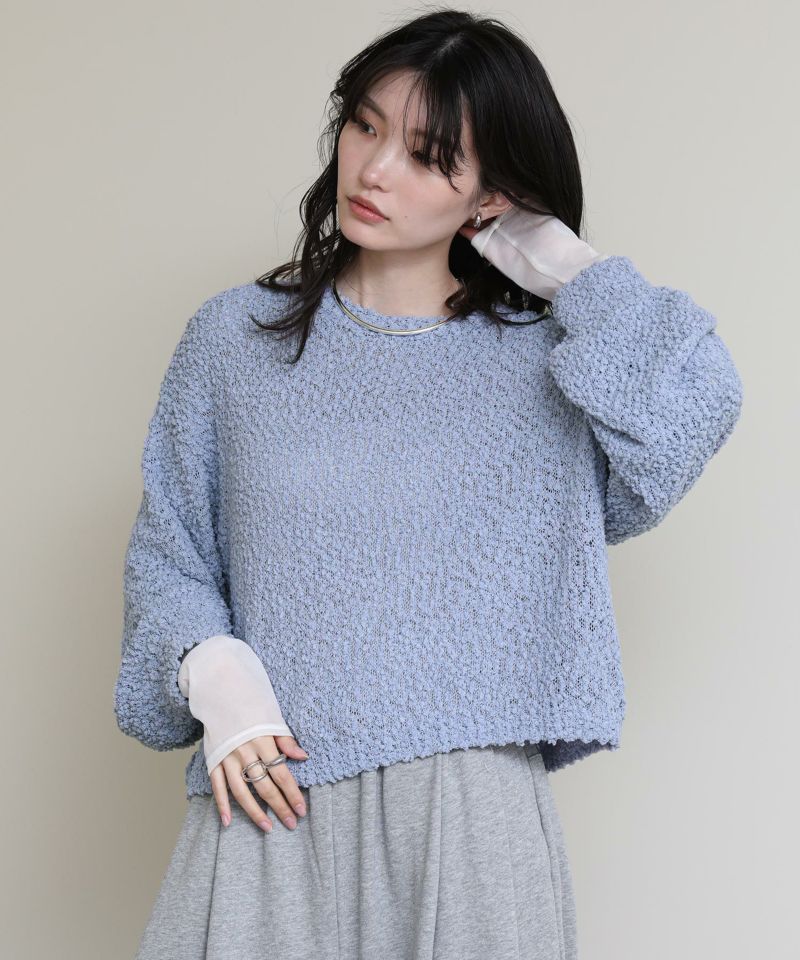 ぽこ The rejoices.ポコポコショートニット | SEKIMIKI Online