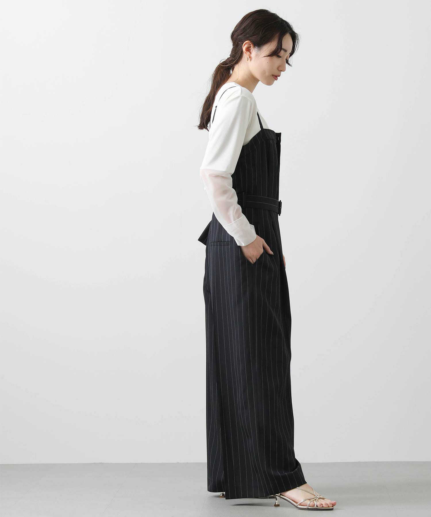 Gready Brilliant ストライプキャミサロペット Gready Brilliants.ストライプキャミサロペット | SEKIMIKI Online