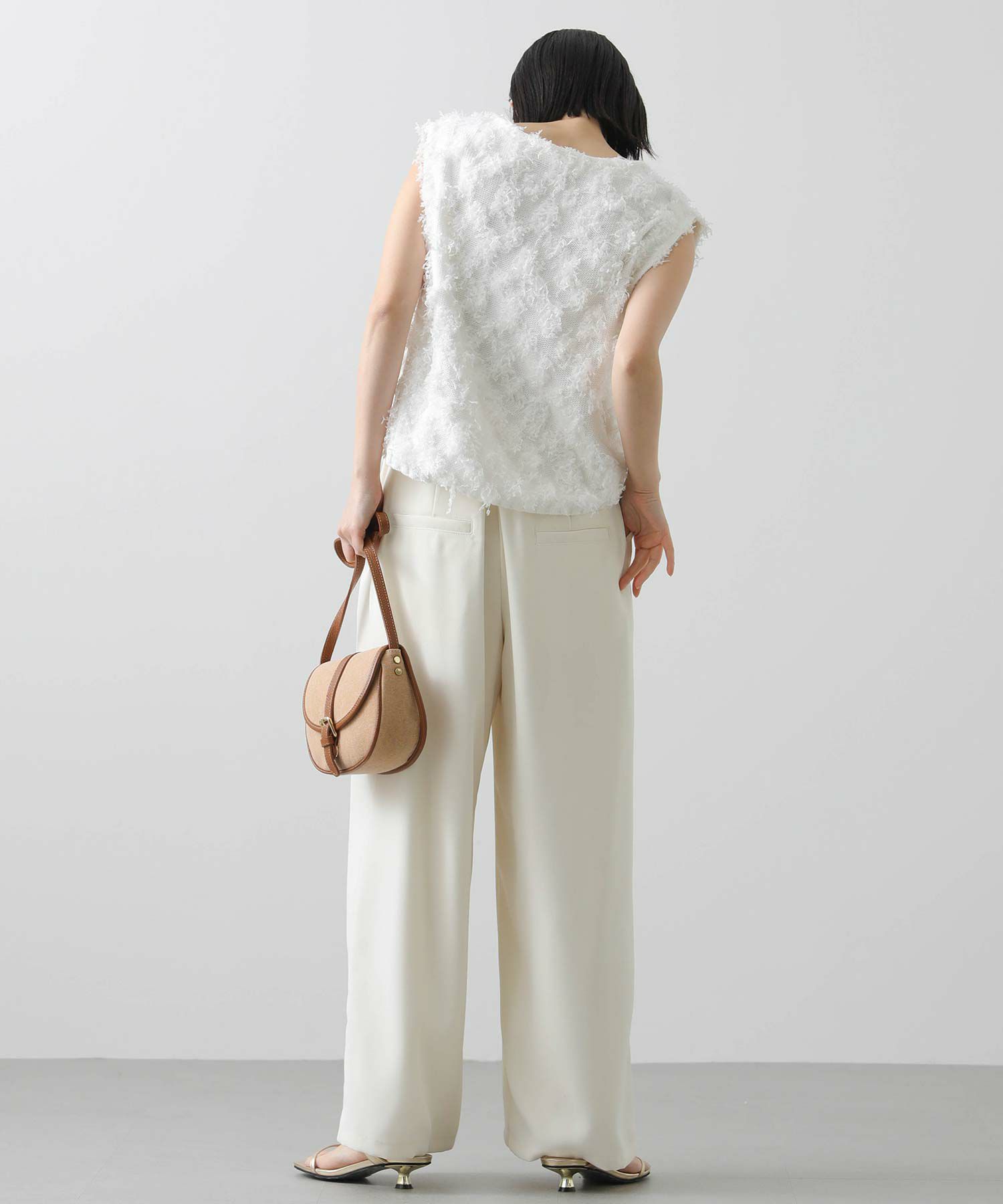 お*※様 新品Gready Brilliant リボンフリンジベスト　アイボリー Gready Brilliantフリンジ編ボートベスト | SEKIMIKI Online