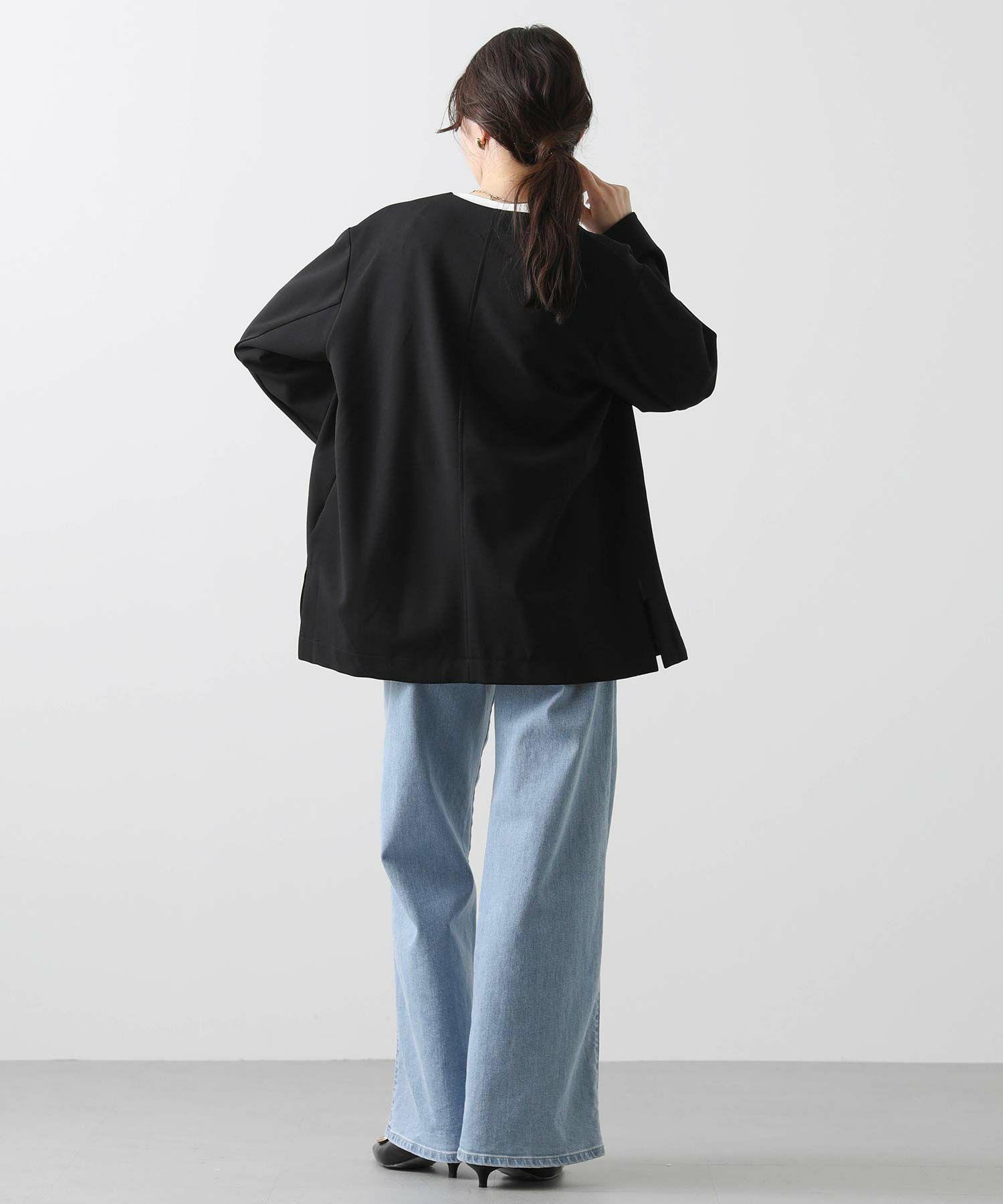 Gready Brilliants.ジョーゼットノーカラージャケット | SEKIMIKI Online