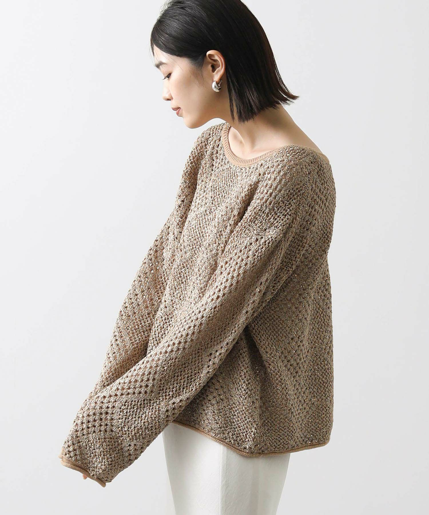 最新 グレディブリリアン スパンコールダイヤすかしニット Gready Brilliantスパンコールダイヤすかしニット | SEKIMIKI Online