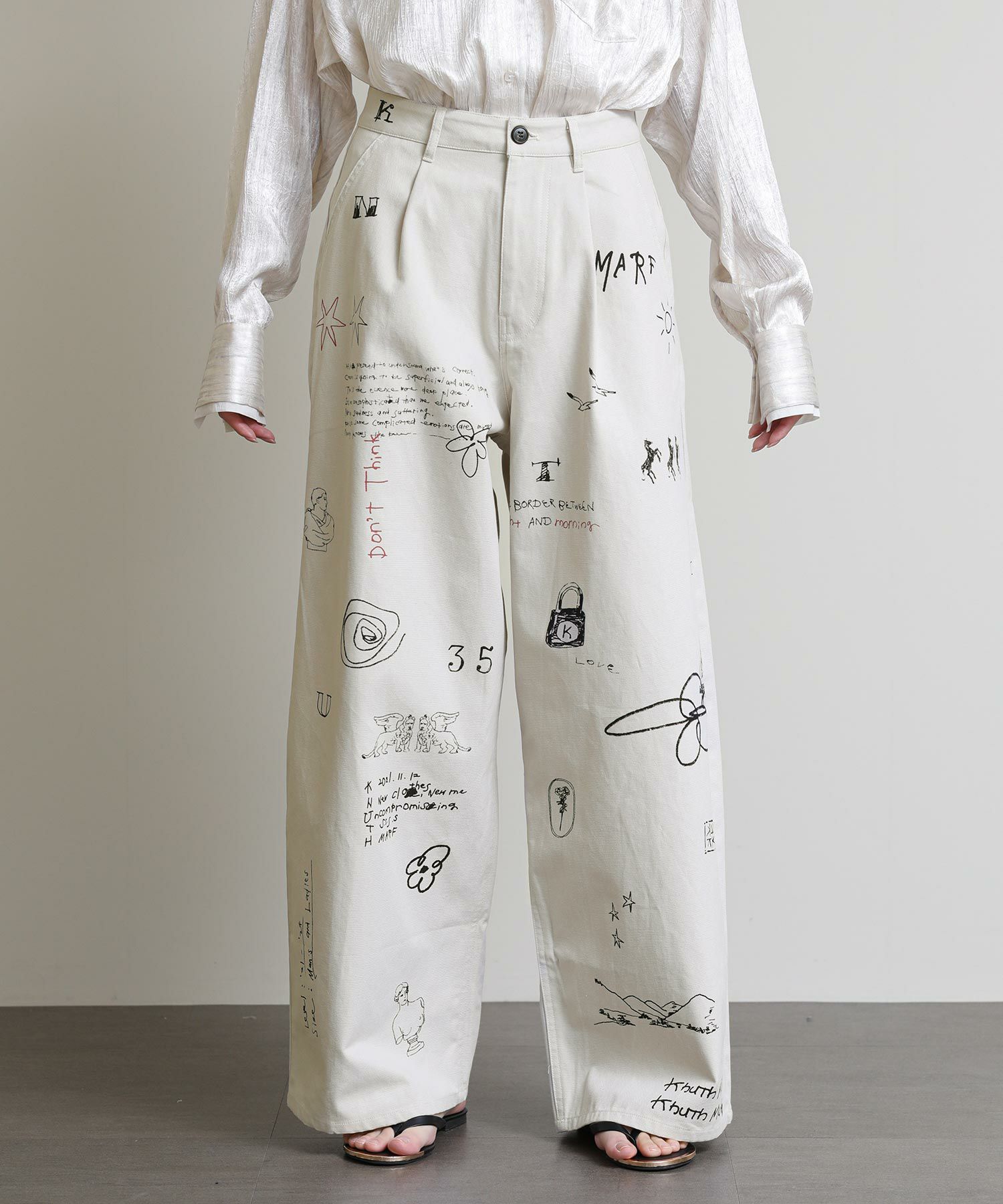 Knuth Marf - high waist tattoo pants(KotokaIzumi collab