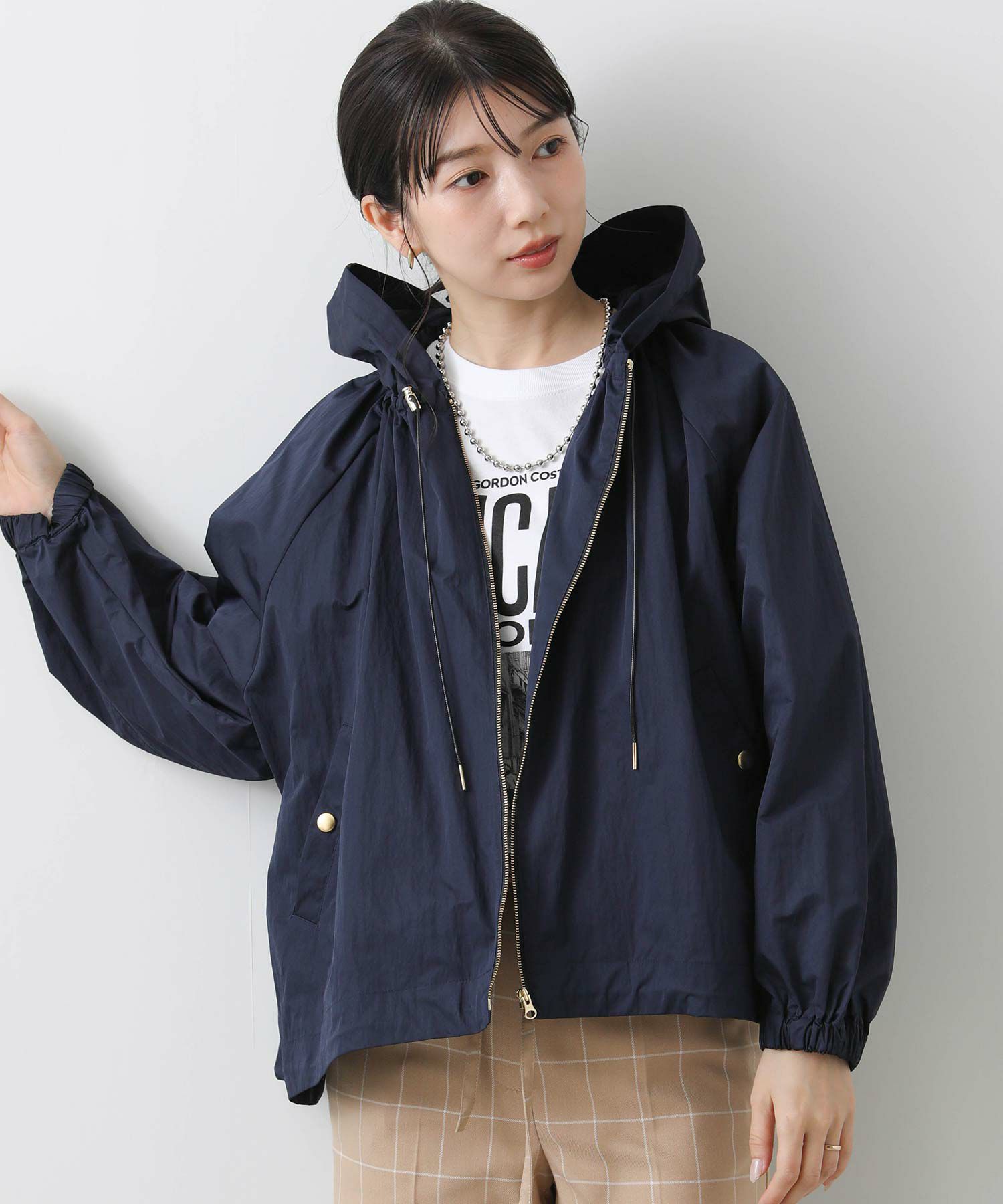 本日迄出品❕【gready brilliant 】エコレザーギャザーブルゾン 本日迄出品❕【gready brilliant 】エコレザーギャザーブルゾン