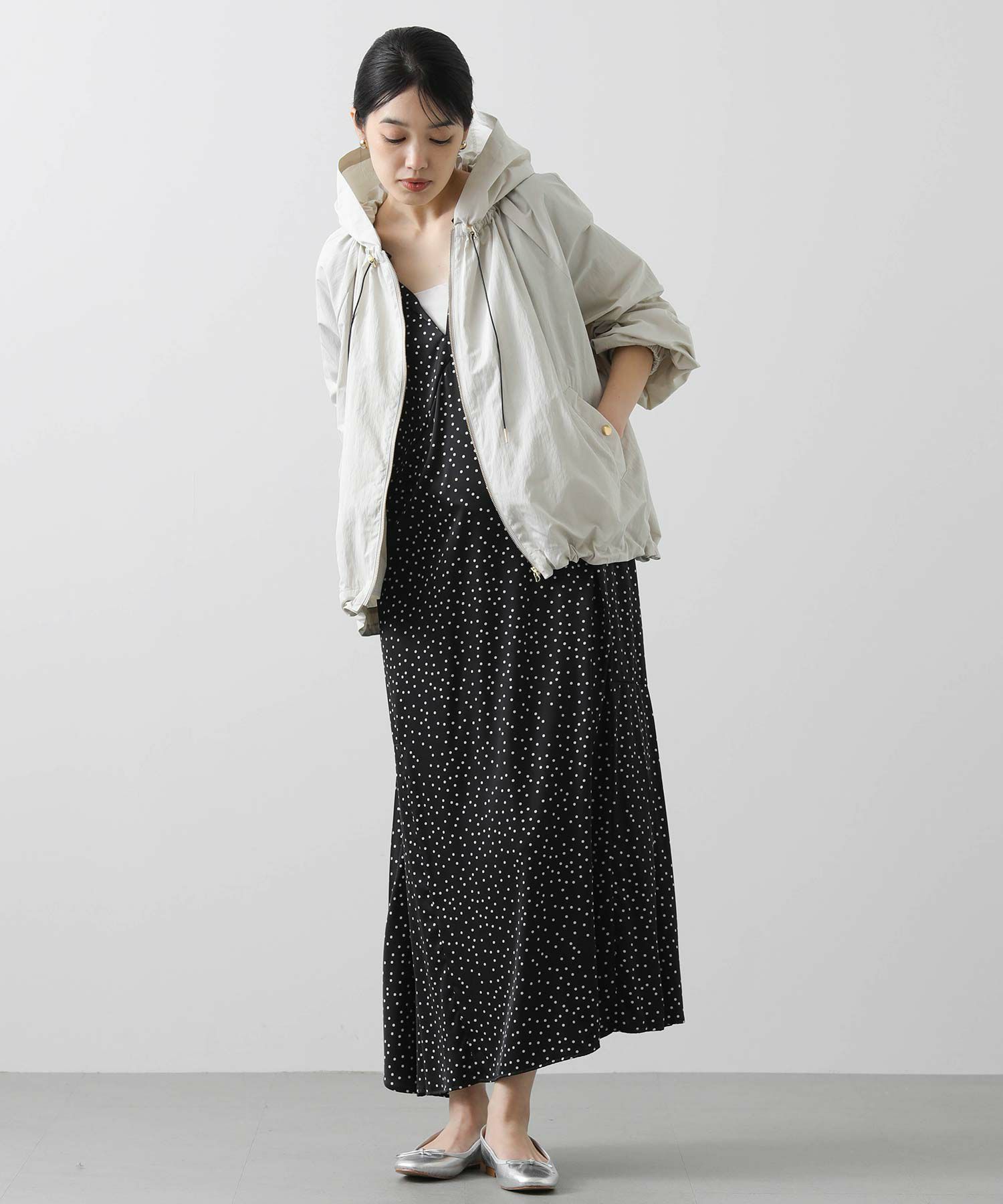本日迄出品❕【gready brilliant 】エコレザーギャザーブルゾン Gready BrilliantNギャザーフードブルゾン | SEKIMIKI Online