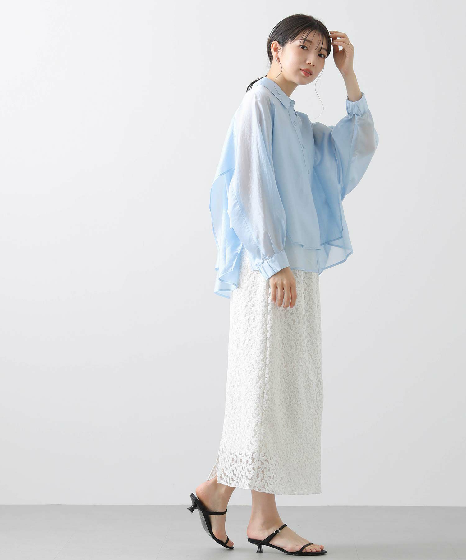 normment ノーメント キルティング シアーシャツ ウォッシャブル normment ノーメント キルティング シアーシャツ ウォッシャブル