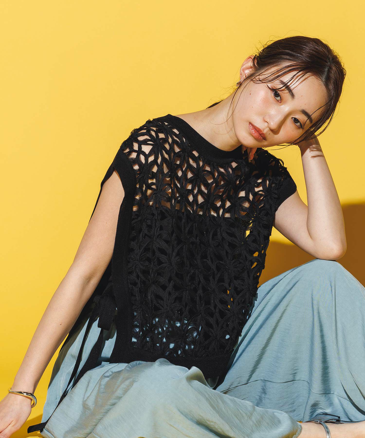 2025夏　新品　グレディブリリアン　刺繍レース2wayベスト Gready Brilliant｜刺繍レース2WAYベスト | Rakuten Fashion