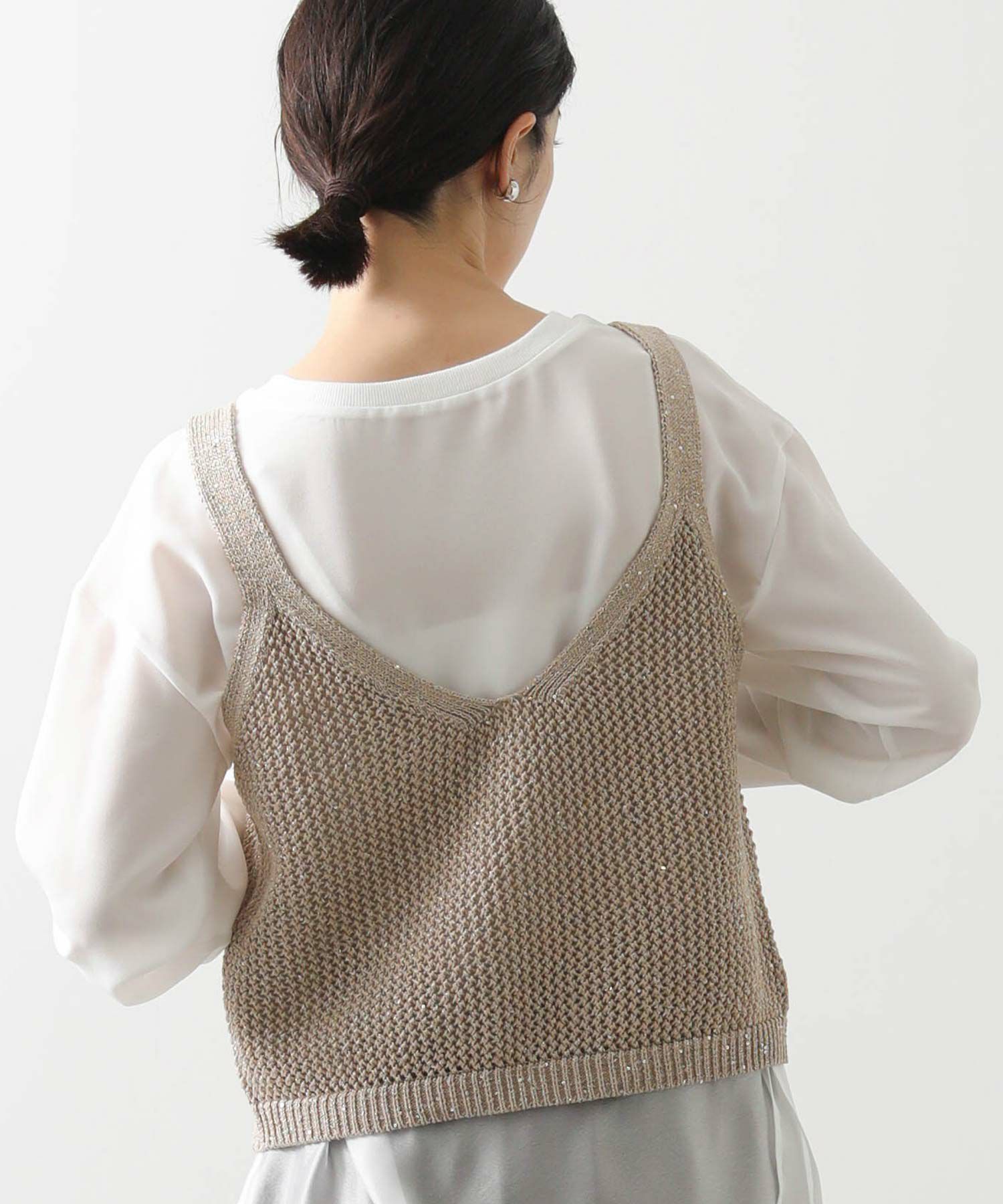 特価商品  Gready Online SEKIMIKI | Brilliantラメキャミ前後2WAYニット トップス
