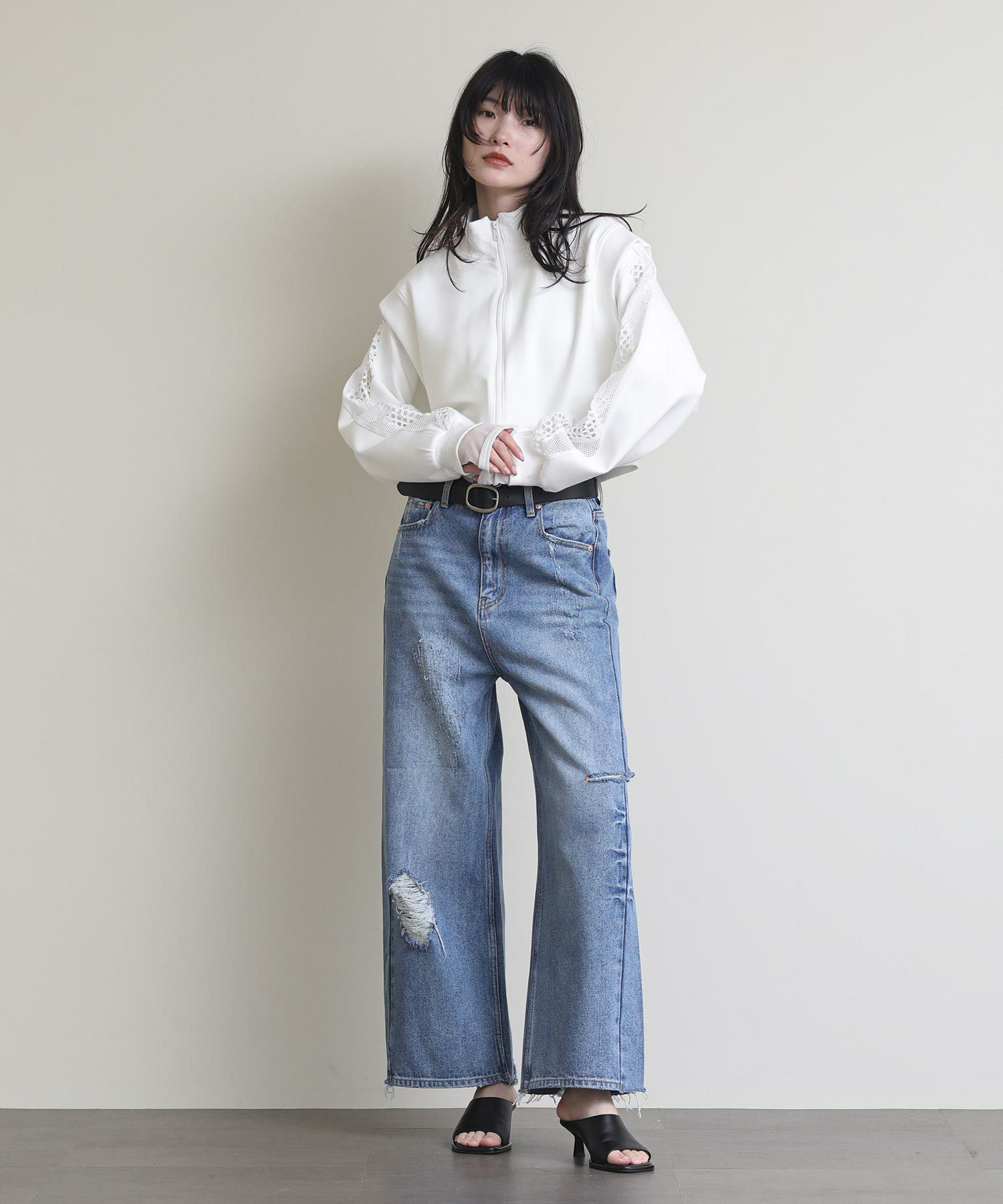 ①プルオーバーonベスト　model:167cm