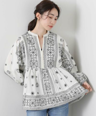 Gready Brilliantインド刺繍ビブヨークブラウス | SEKIMIKI Online