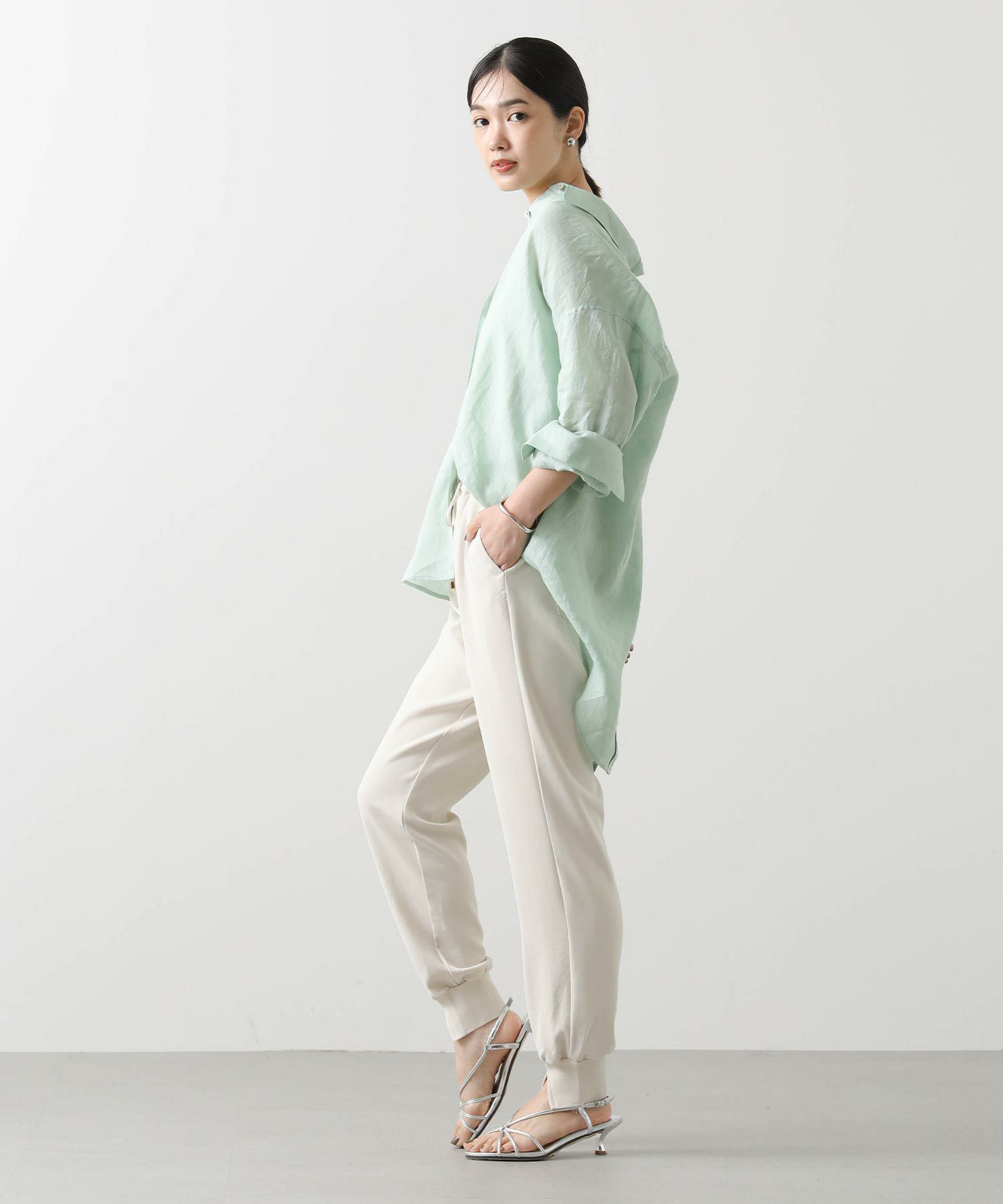 Gready Brilliant ベージュパンツ Gready Brilliant2タックワイドパンツ | SEKIMIKI Online
