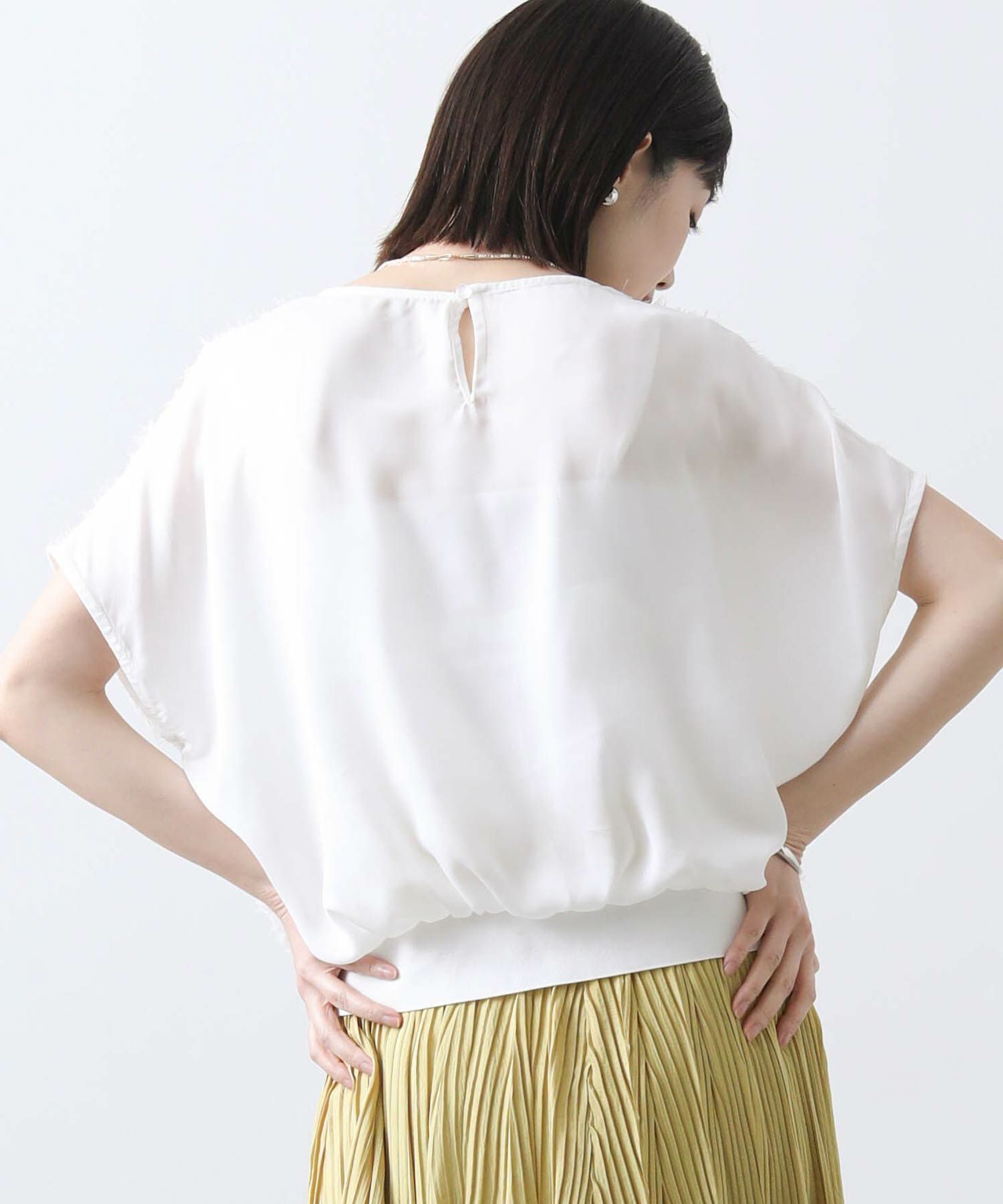 Gready Brilliantシアーフリンジジャカードフレンチスリーブ Gready Brilliantシアーフリンジジャカードフレンチスリーブ
